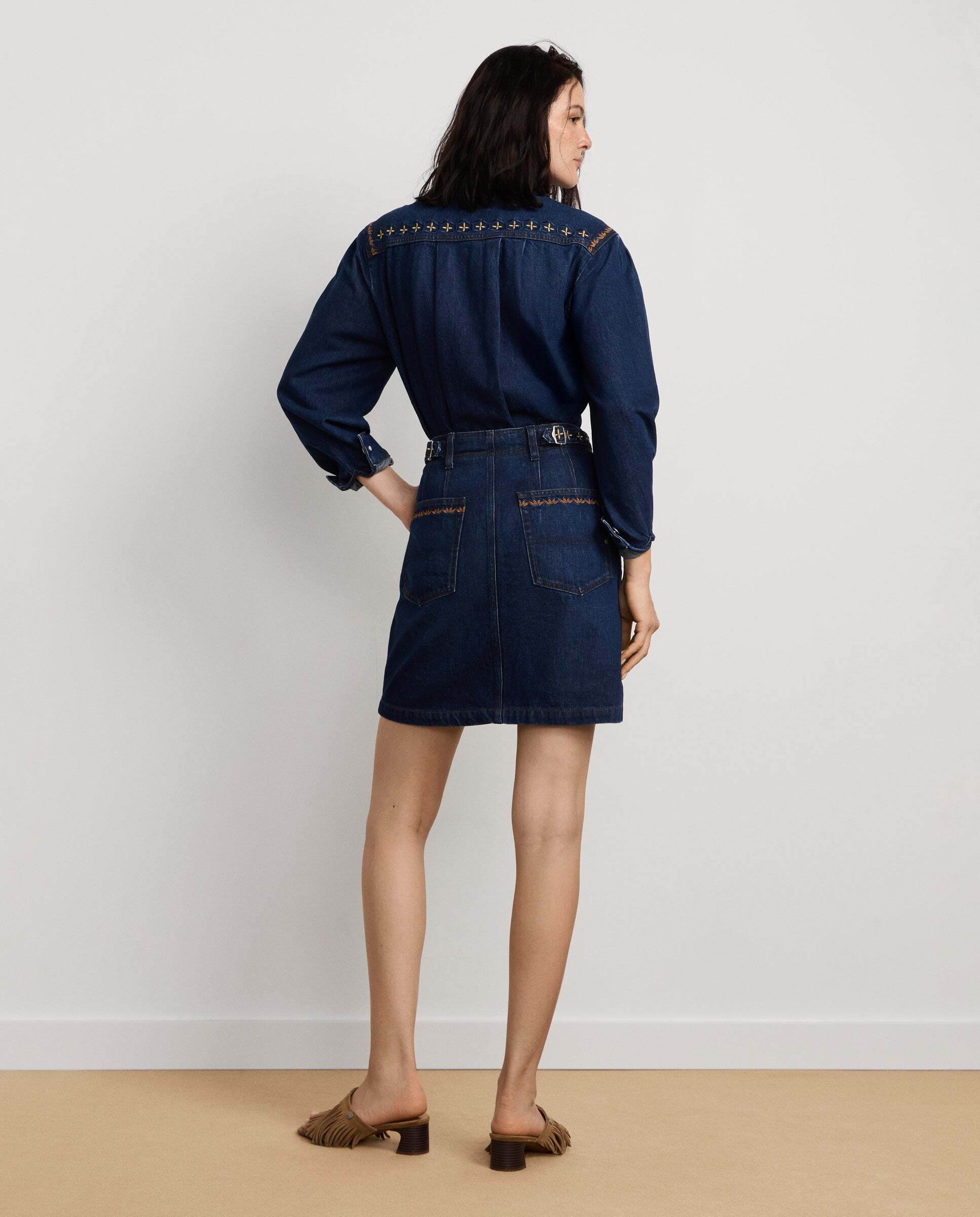 Falda de mujer corta denim fit regular - Pepe Jeans - Azul Azul-3
