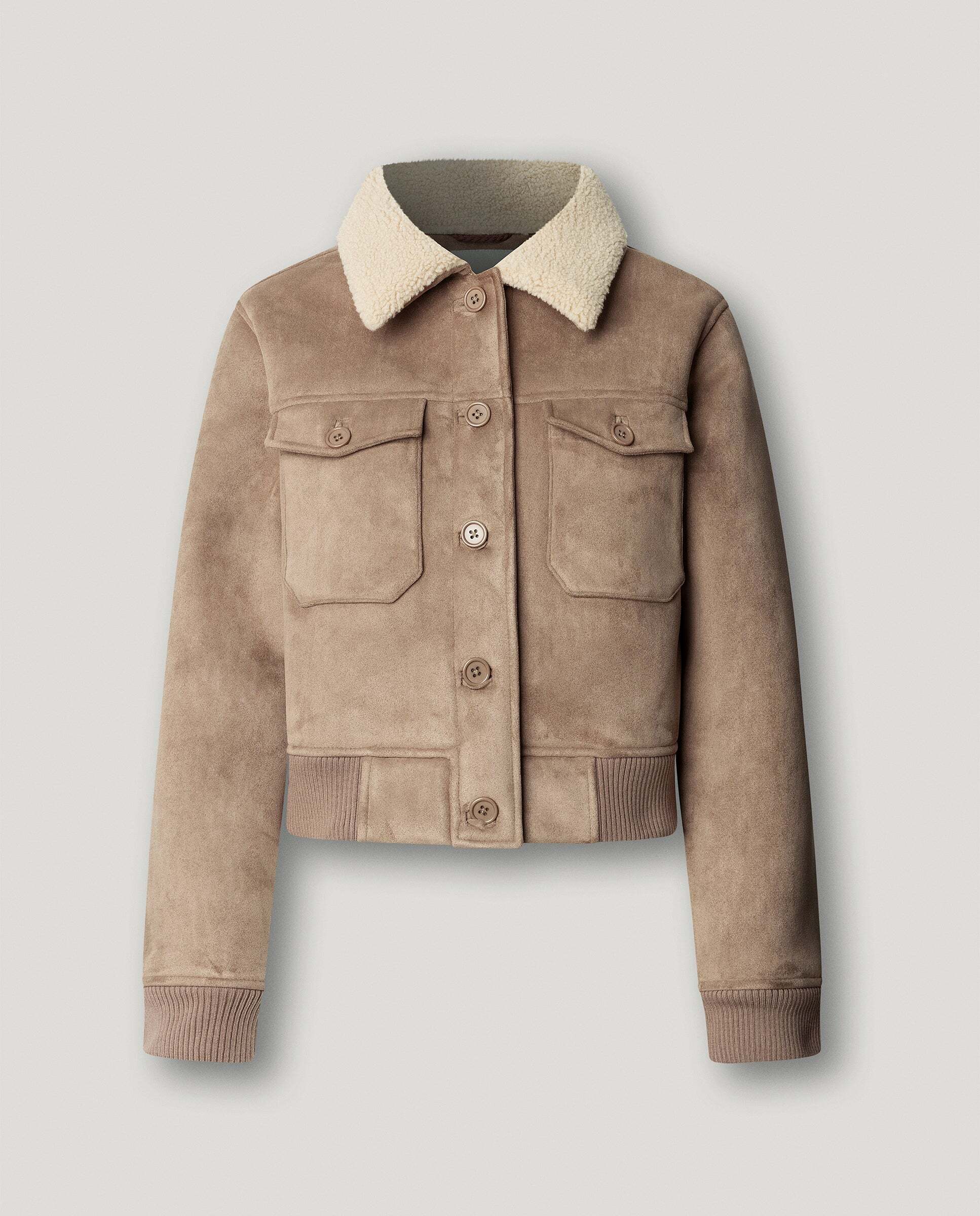 Chaqueta de mujer bomber cuello borreguito - Pepe Jeans - Natural Natural-6