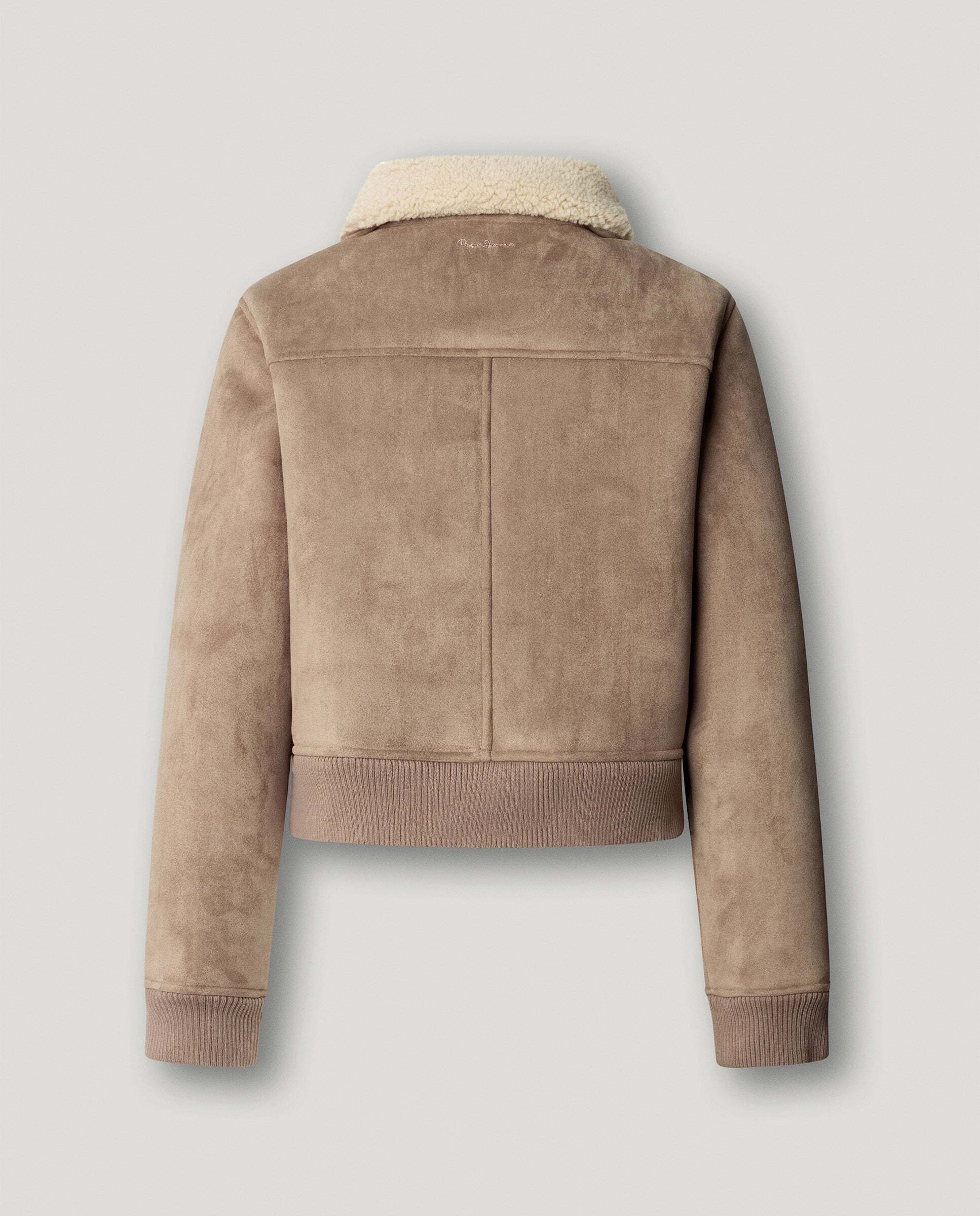 Chaqueta de mujer bomber cuello borreguito - Pepe Jeans - Natural Natural-5