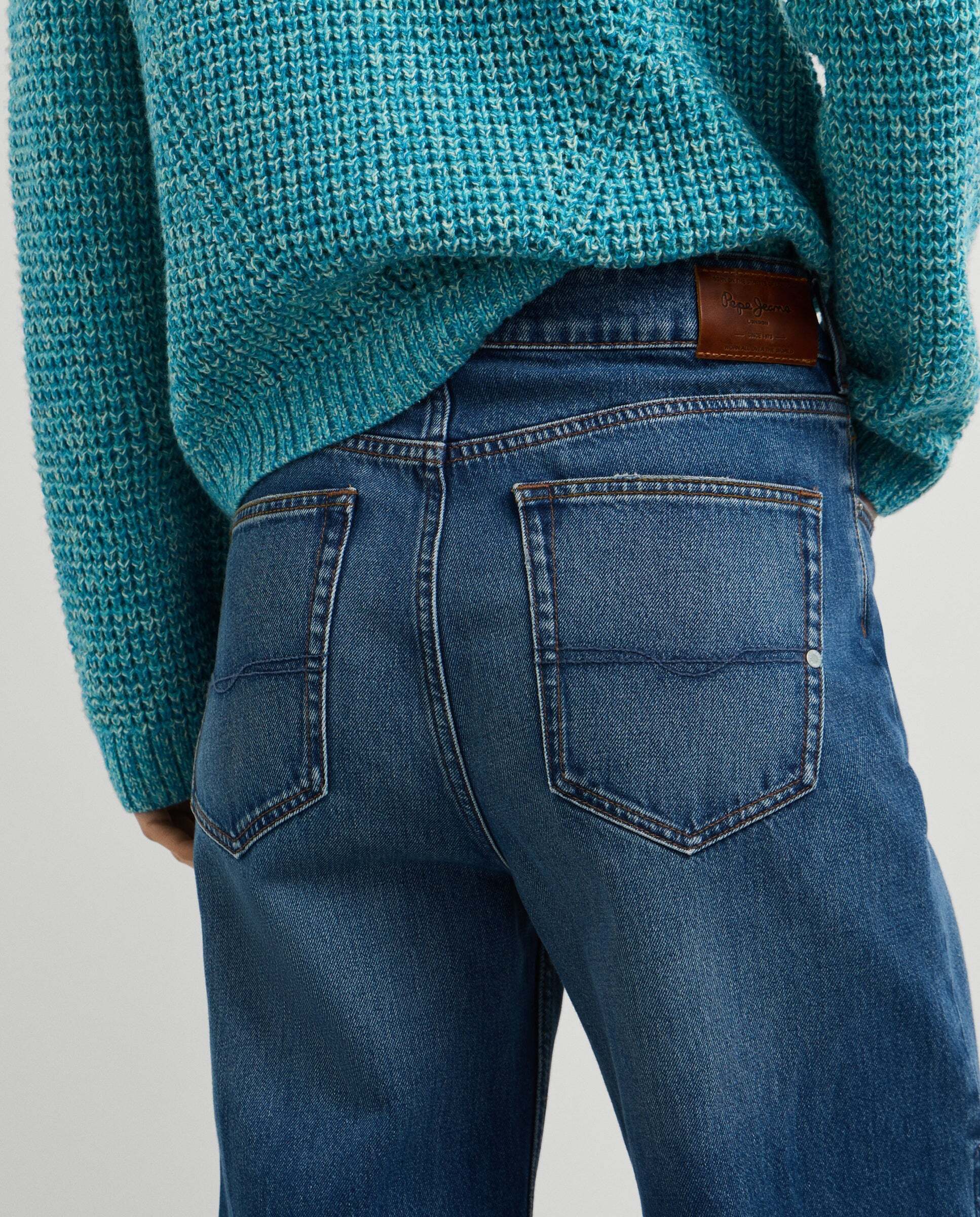 Vaquero de mujer fit flare tiro alto - Pepe Jeans - Azul Azul-4