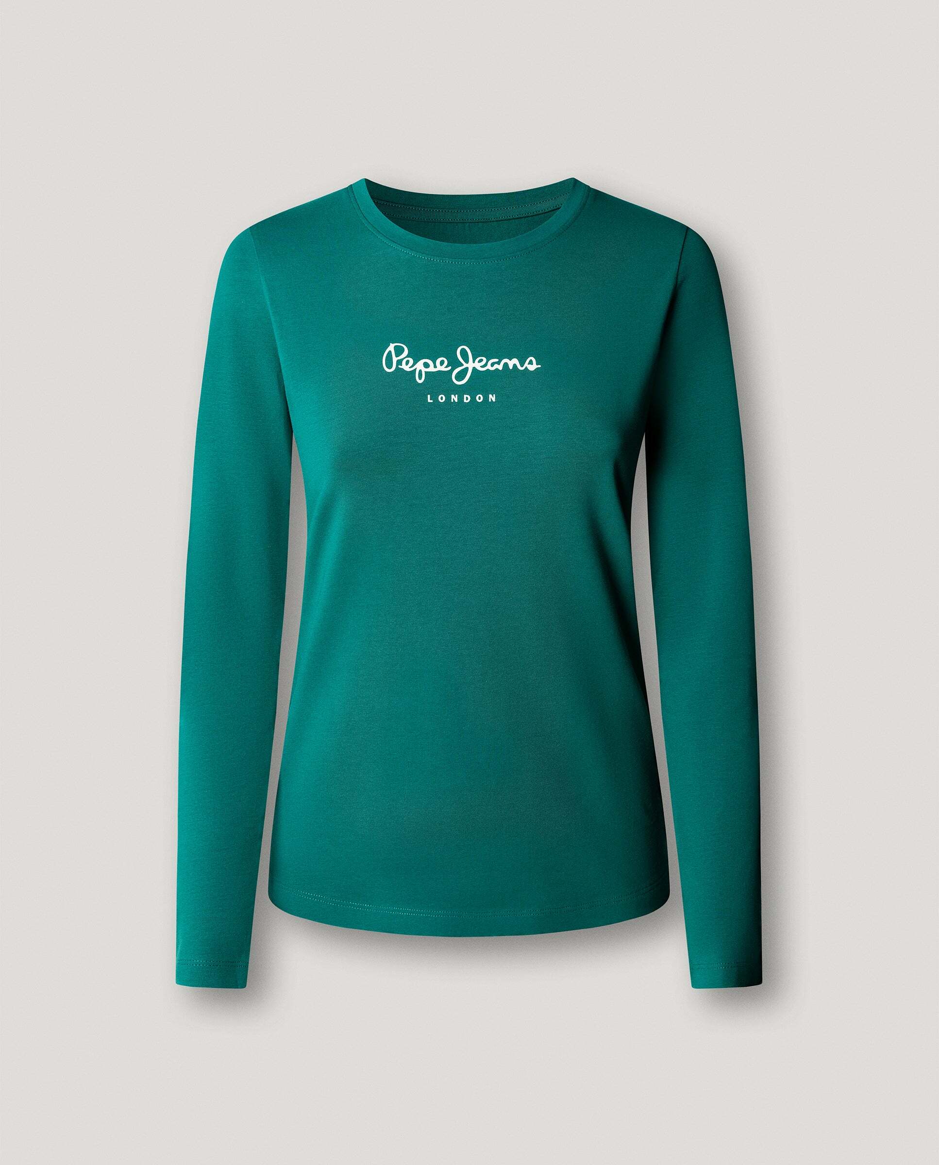 Camiseta manga larga fit slim - Pepe Jeans - Verde azulado Verde azulado-6