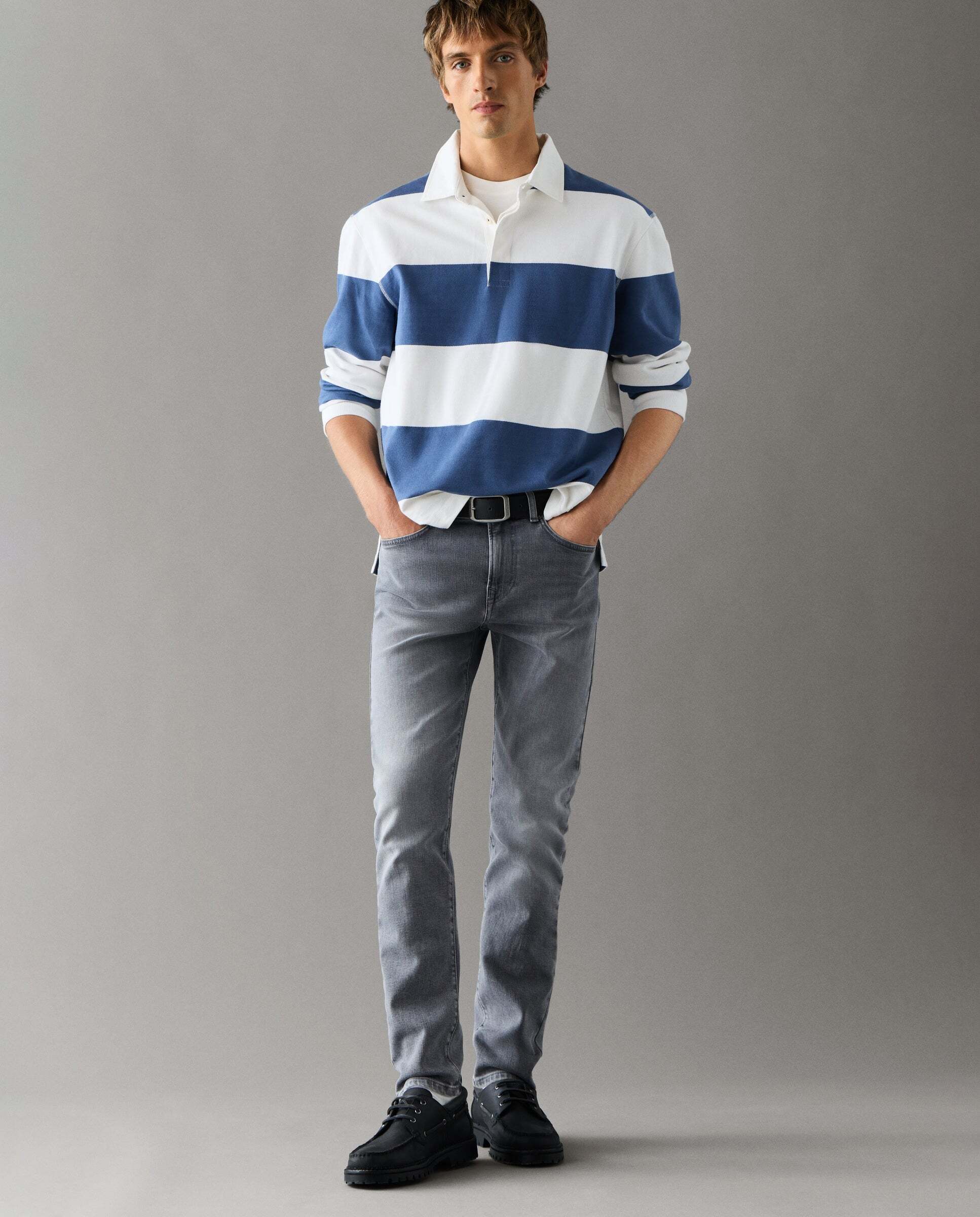 Imagen 1 de Vaquero de hombre fit skinny tiro regular - Pepe Jeans - Gris Gris