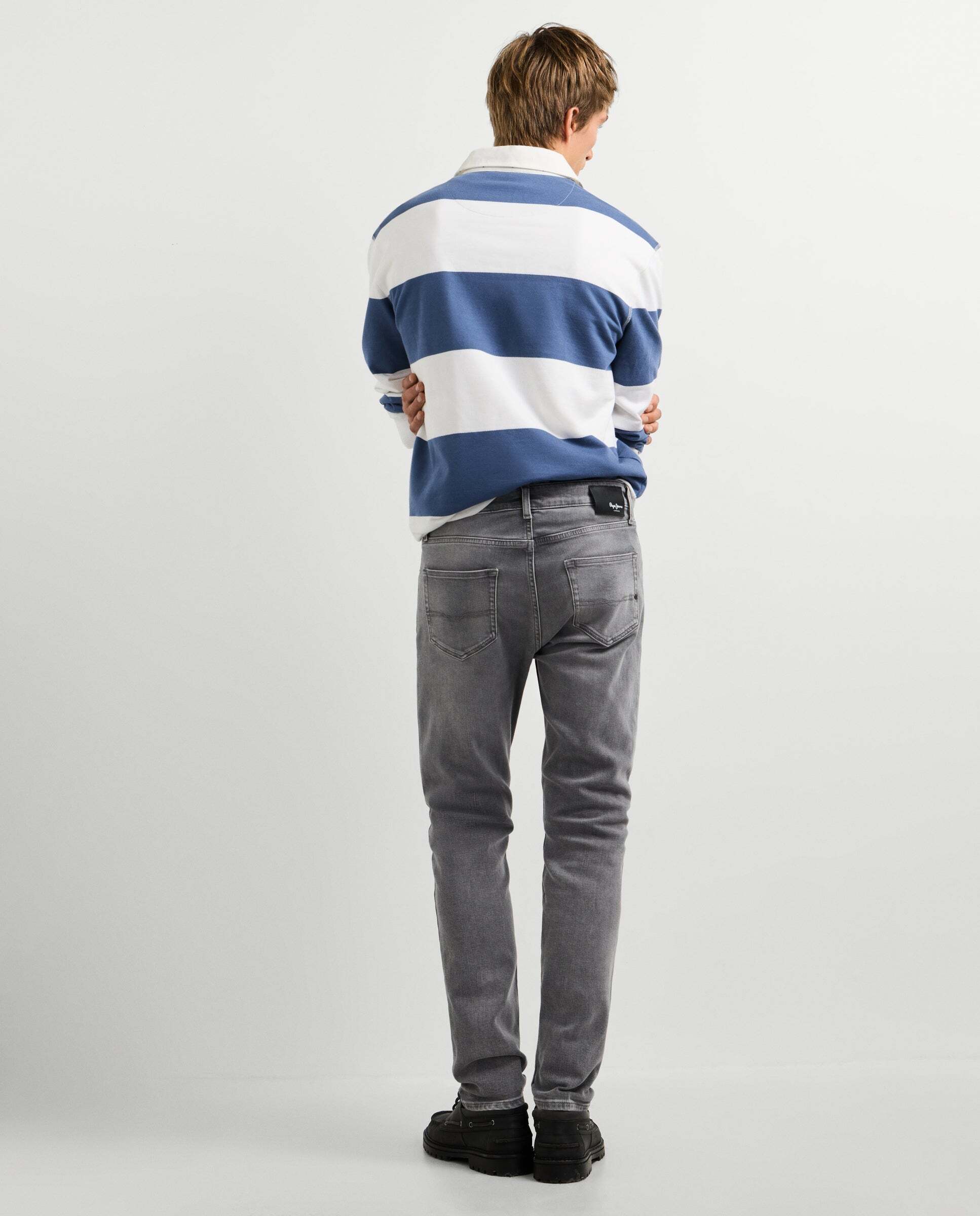 Imagen 3 de Vaquero de hombre fit skinny tiro regular - Pepe Jeans - Gris Gris