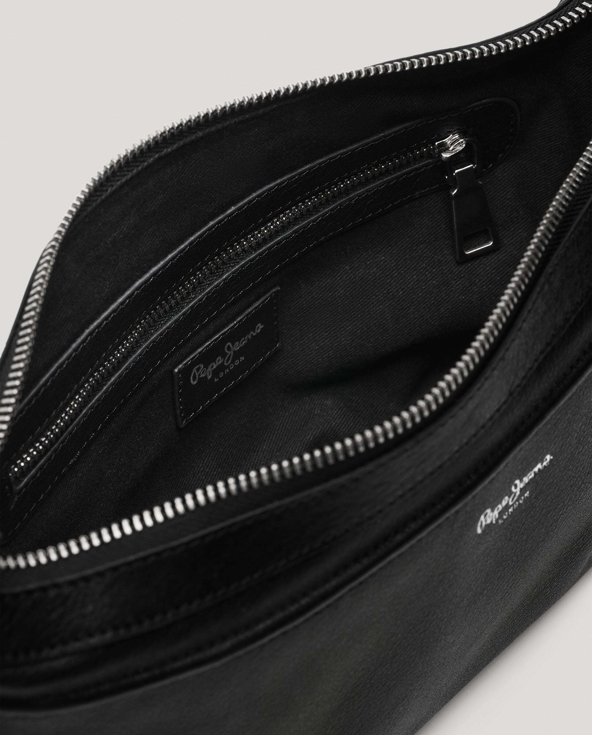 Bandolera de mujer 100% piel - Pepe Jeans - Negro Negro-4