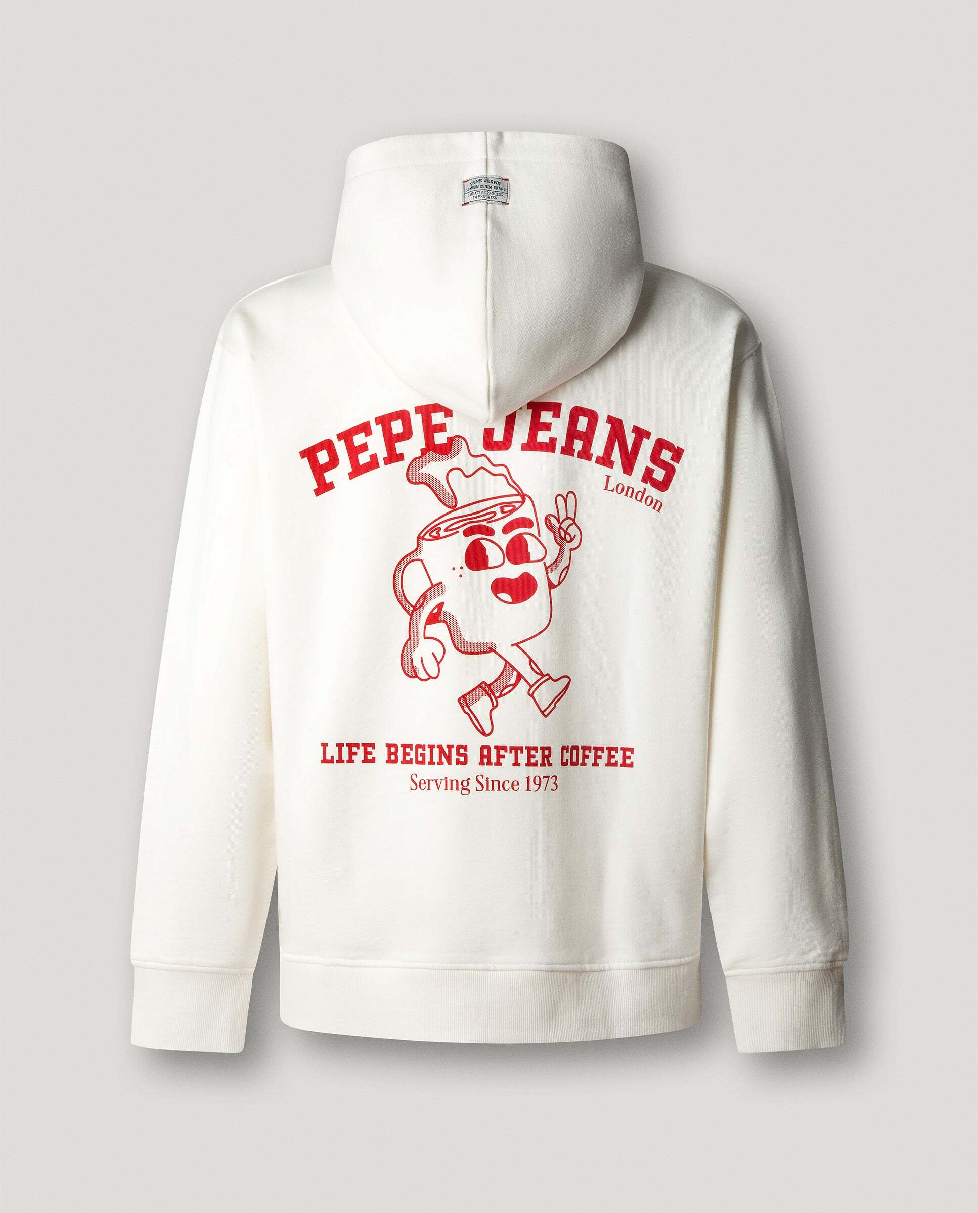 Sudadera de hombre capucha fit casual - Pepe Jeans - Blanco Blanco-5
