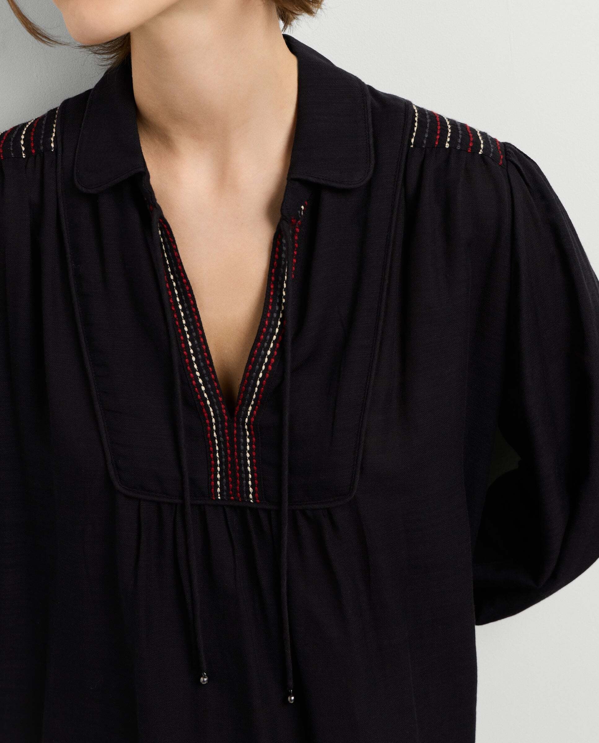 Vestido de mujer corto cuello camisero - Pepe Jeans - Negro Negro-4