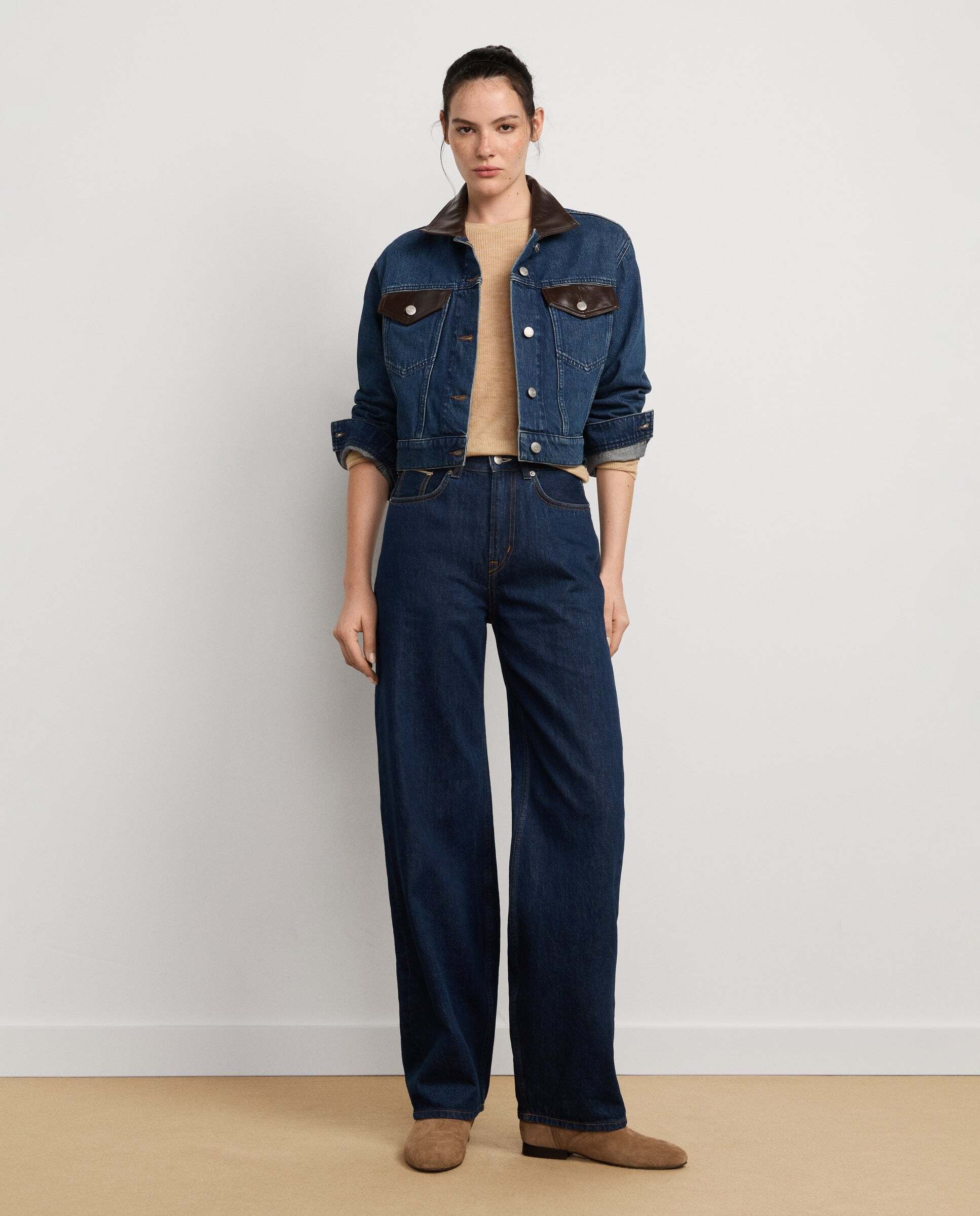 W11 ria boxy trucker contrast - Pepe Jeans - cazadora de mujer denim fit relaxed - Azul Azul-2