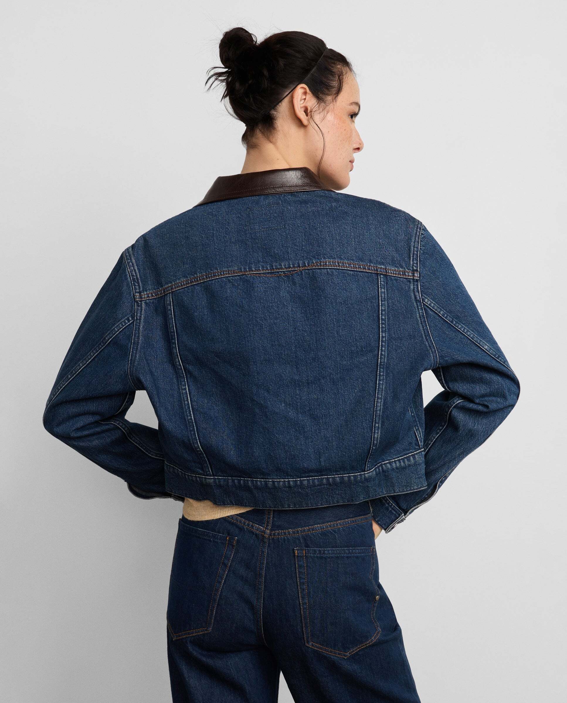 W11 ria boxy trucker contrast - Pepe Jeans - cazadora de mujer denim fit relaxed - Azul Azul-3