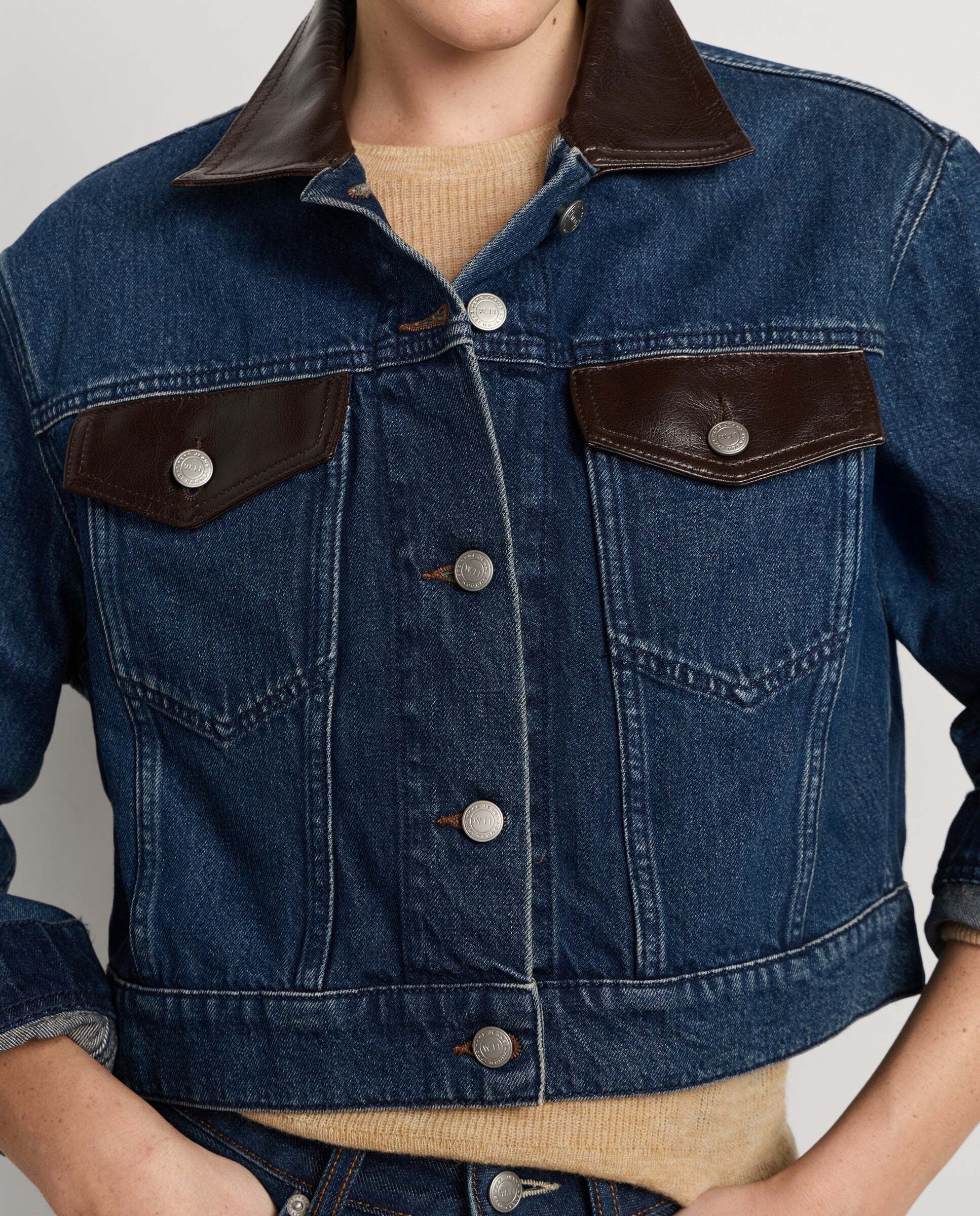 W11 ria boxy trucker contrast - Pepe Jeans - cazadora de mujer denim fit relaxed - Azul Azul-4