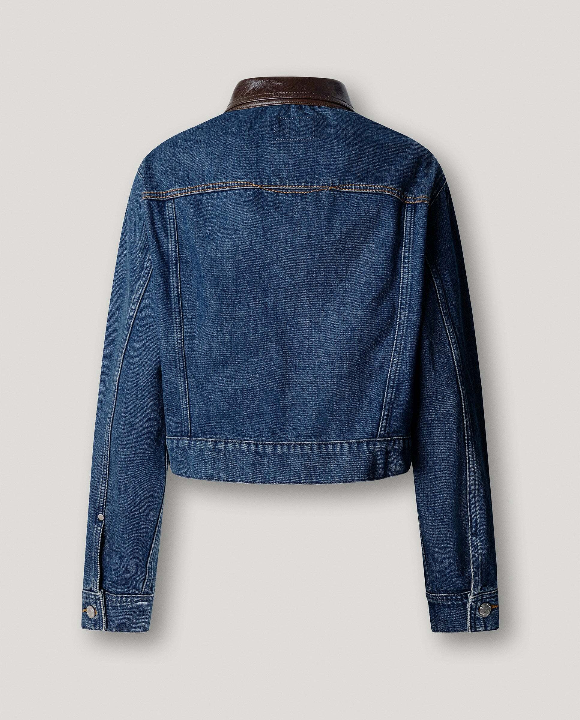 W11 ria boxy trucker contrast - Pepe Jeans - cazadora de mujer denim fit relaxed - Azul Azul-5