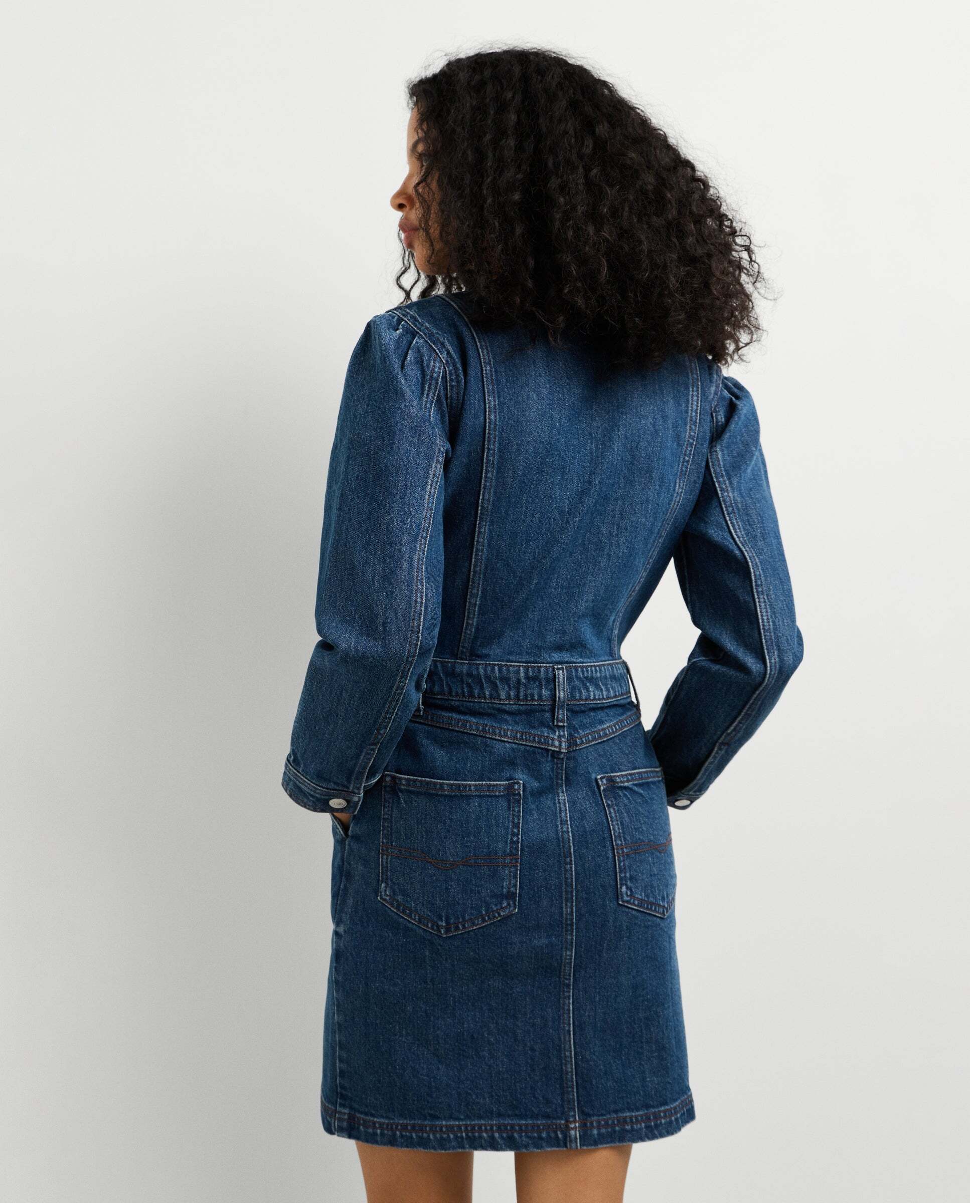 Vestido de mujer corto denim fit relaxed - Pepe Jeans - Azul oscuro Azul oscuro-3