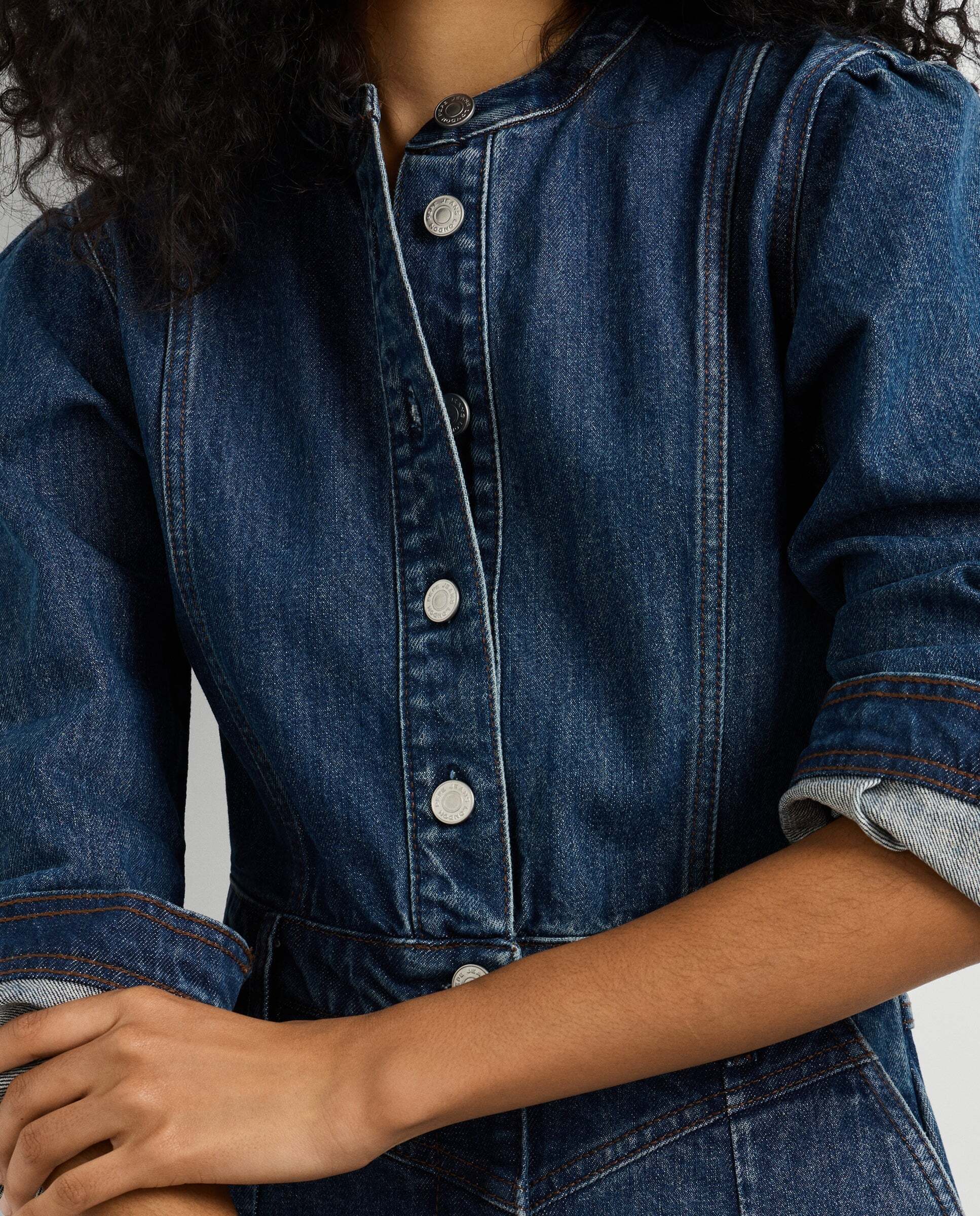 Vestido de mujer corto denim fit relaxed - Pepe Jeans - Azul oscuro Azul oscuro-4
