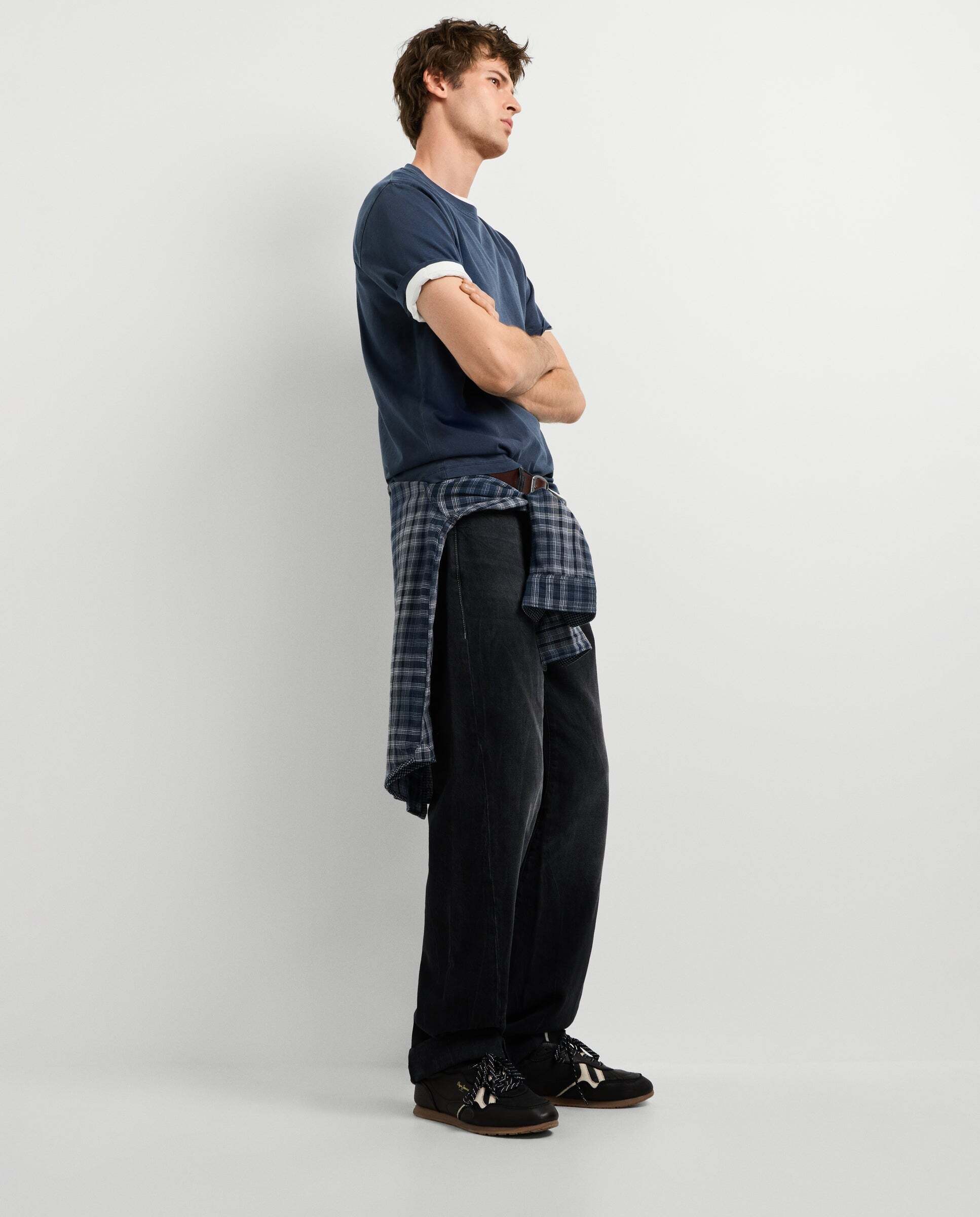 Imagen 0 de Vaquero de hombre fit relaxed tiro regular Negro