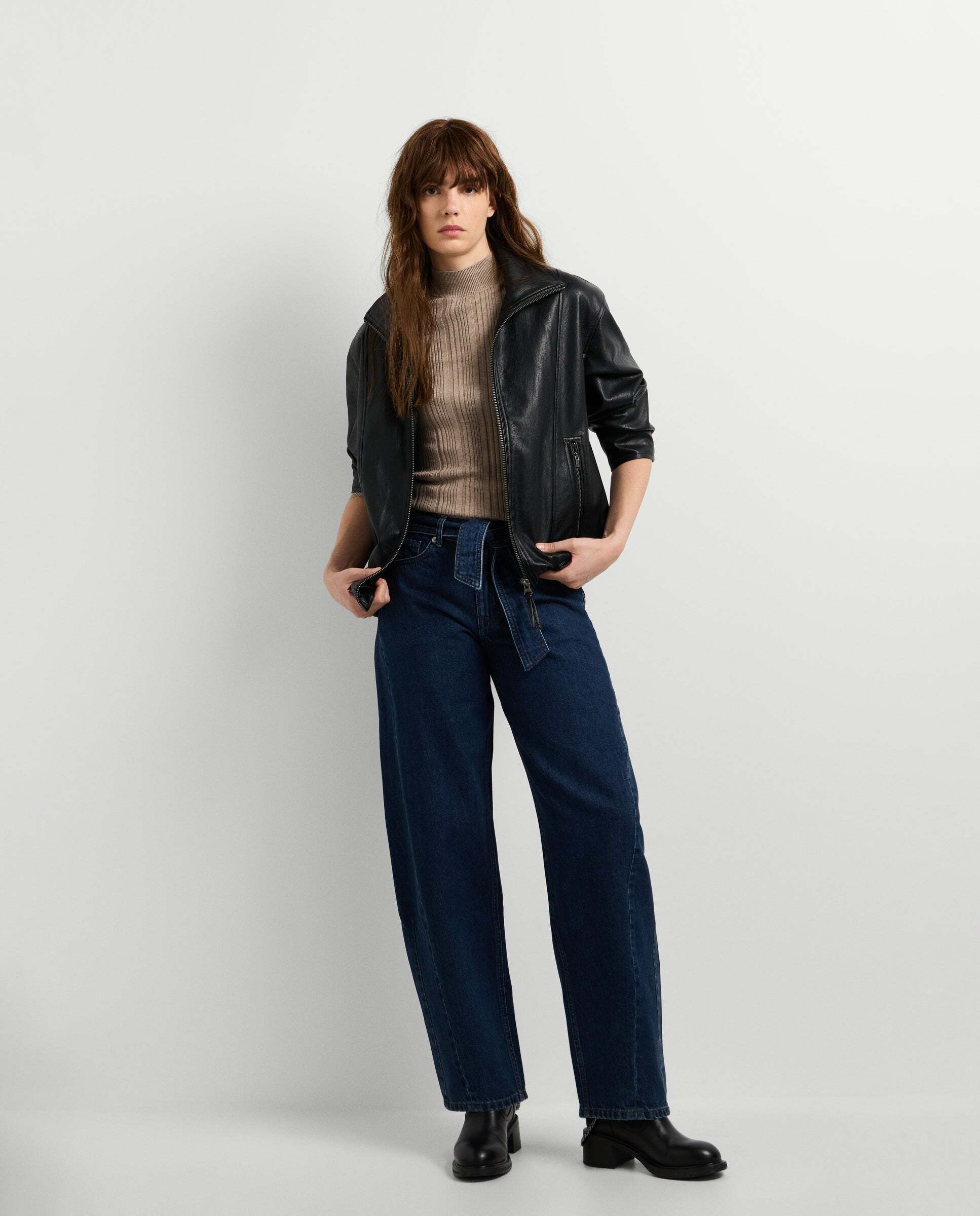 Vaquero de mujer fit loose tiro medio - Pepe Jeans - Azul oscuro Azul oscuro-2