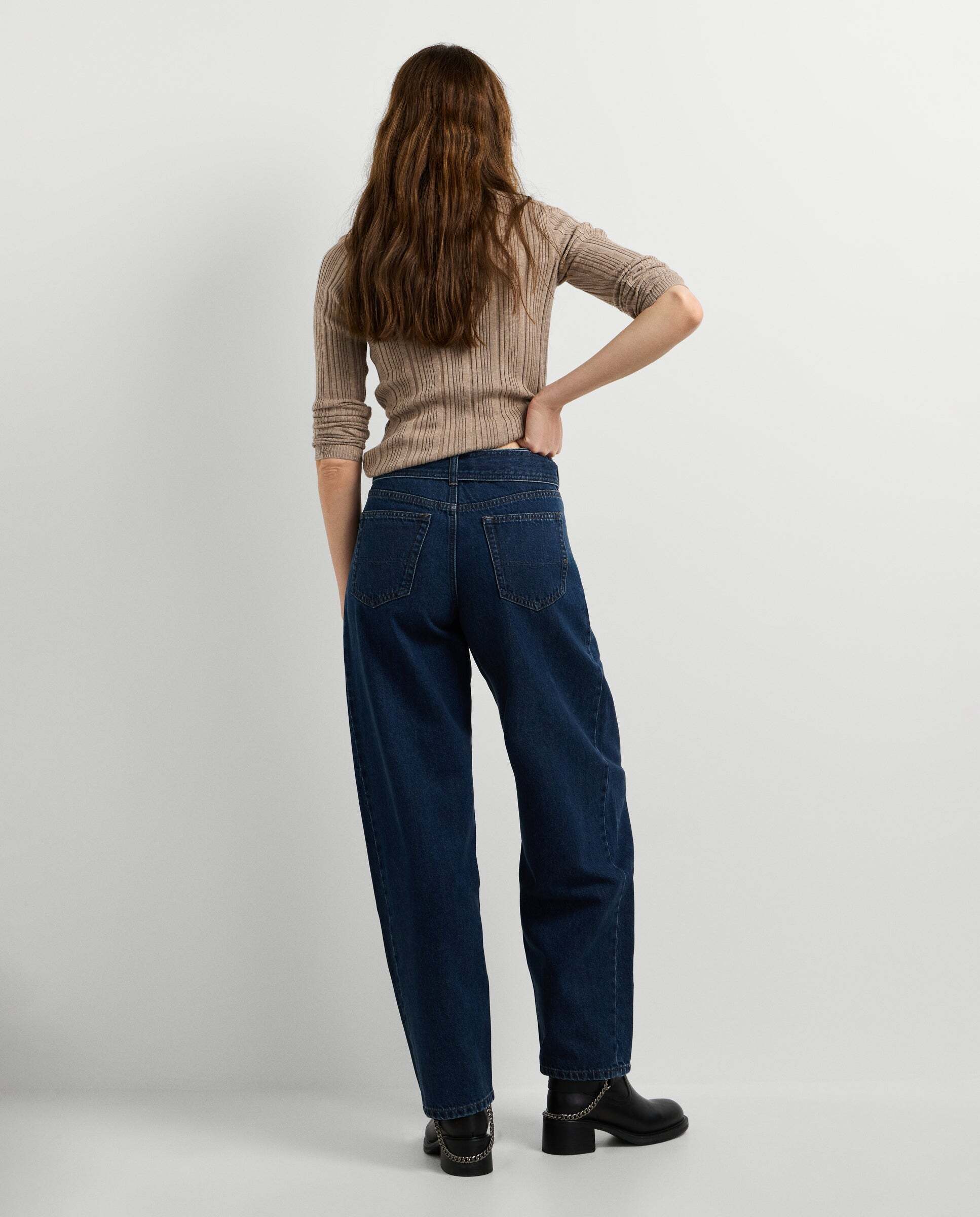 Vaquero de mujer fit loose tiro medio - Pepe Jeans - Azul oscuro Azul oscuro-3