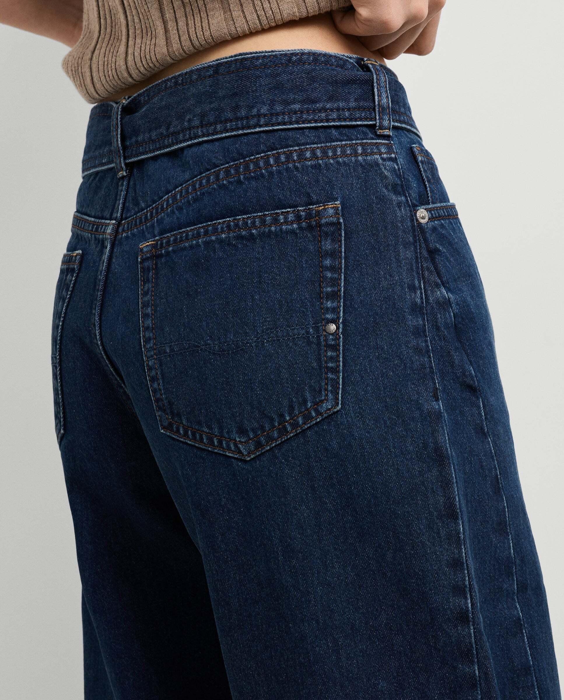 Vaquero de mujer fit loose tiro medio - Pepe Jeans - Azul oscuro Azul oscuro-4