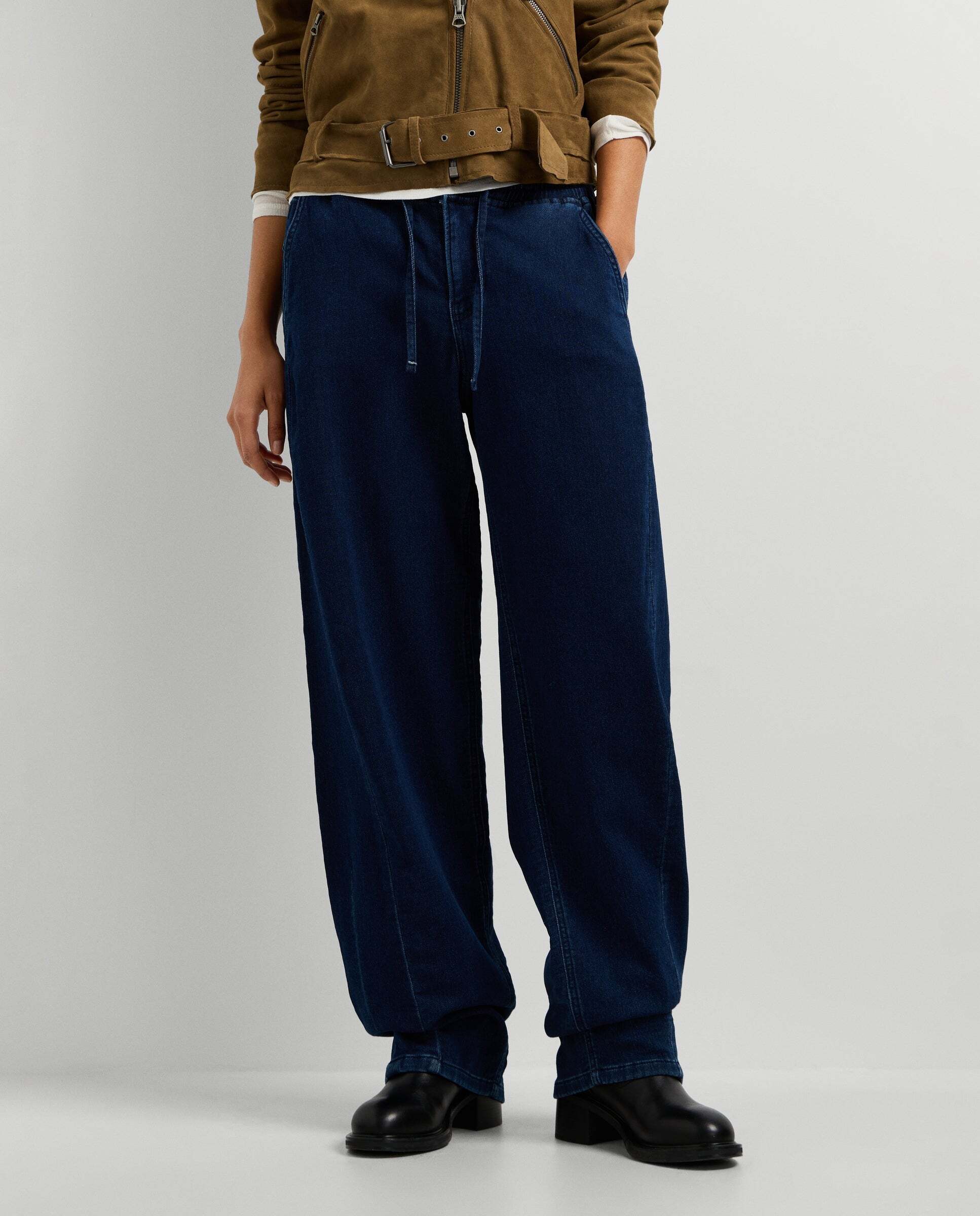 Vaquero de mujer fit loose tiro bajo - Pepe Jeans - Azul oscuro Azul oscuro-2