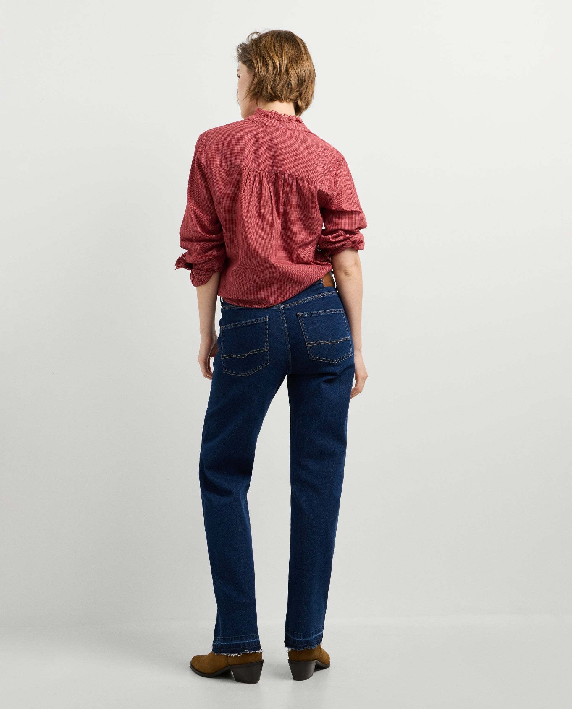 Vaquero de mujer fit recto tiro medio - Pepe Jeans - Rosa Rosa-3