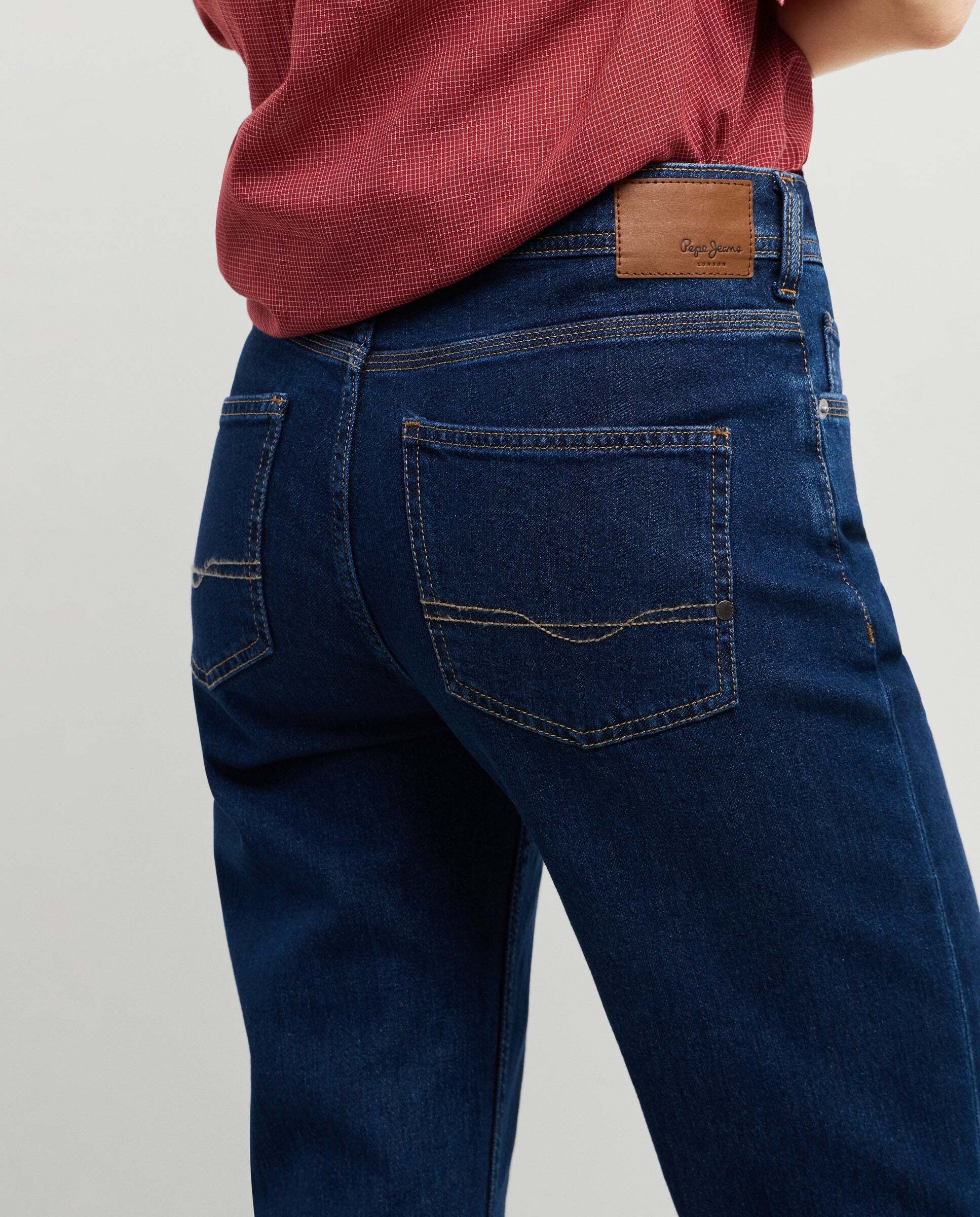Vaquero de mujer fit recto tiro medio - Pepe Jeans - Rosa Rosa-4