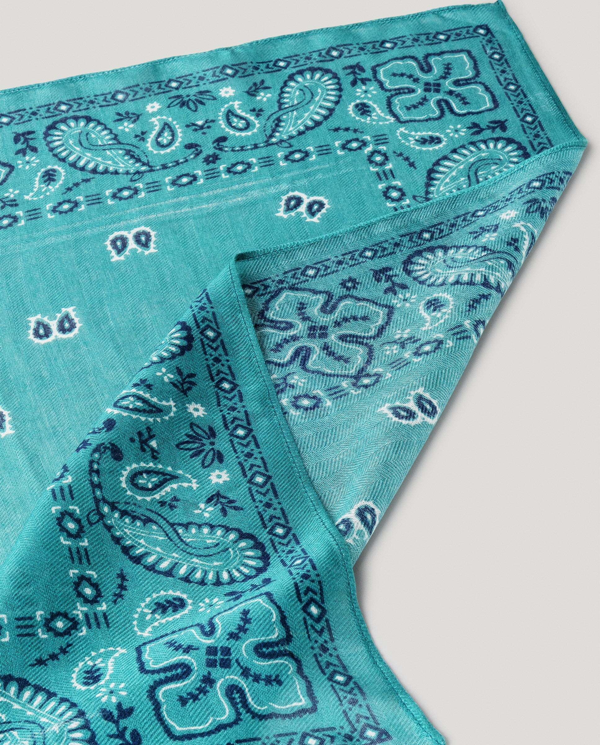 Pañuelo de mujer estampado paisley - Pepe Jeans - Verde azulado Verde azulado-3