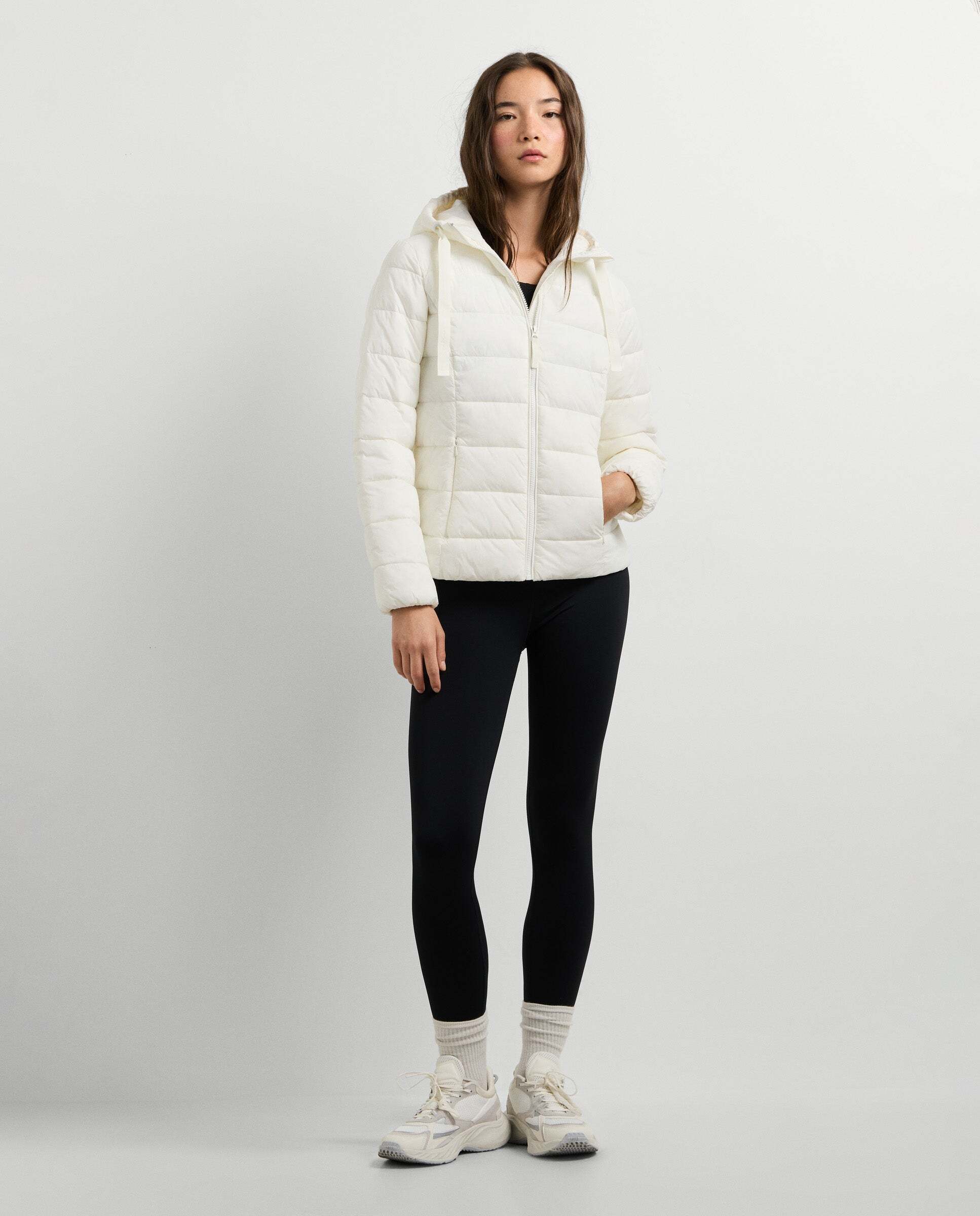 Plumífero de mujer acolchado con capucha - Pepe Jeans - Blanco Blanco-2