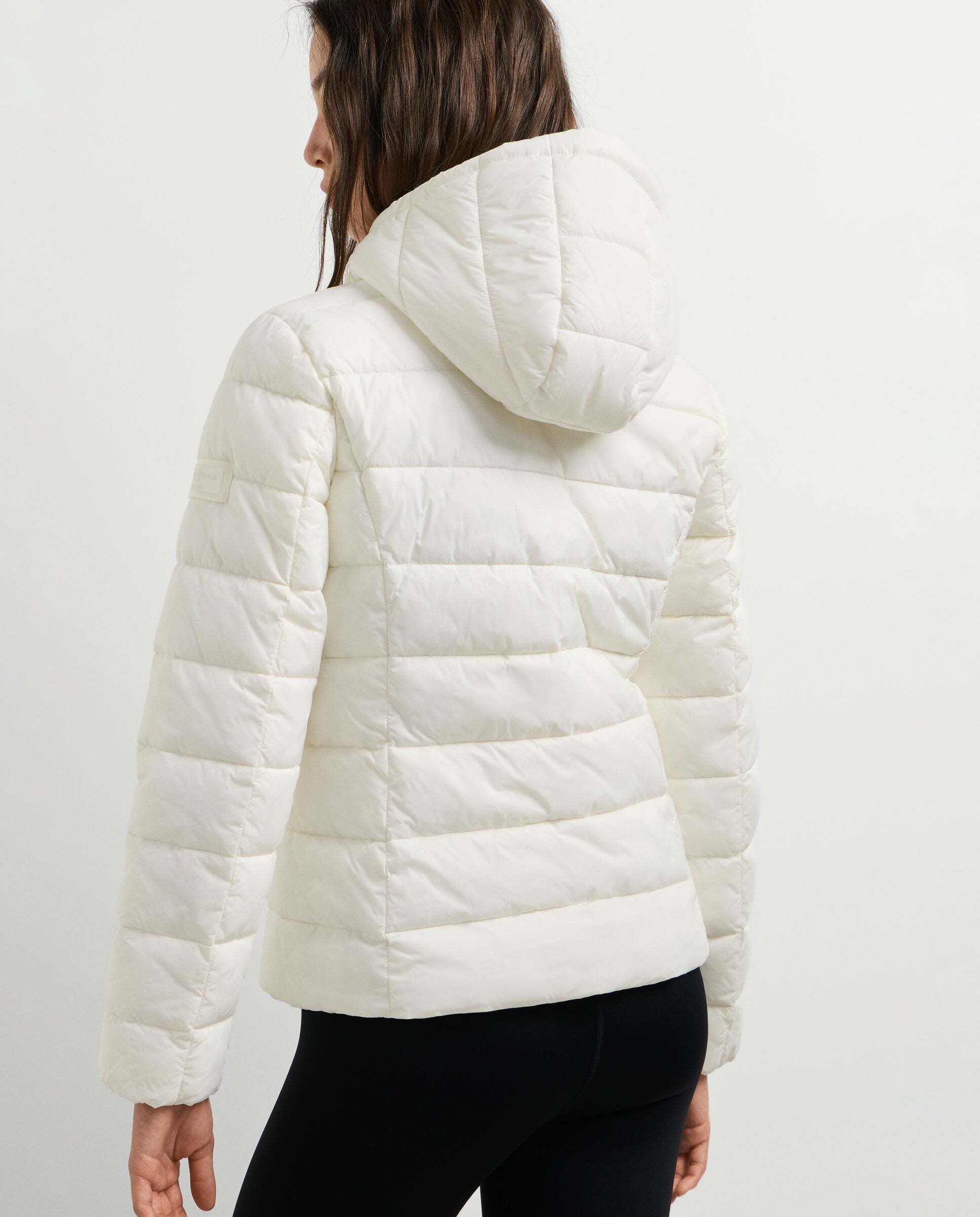 Plumífero de mujer acolchado con capucha - Pepe Jeans - Blanco Blanco-3