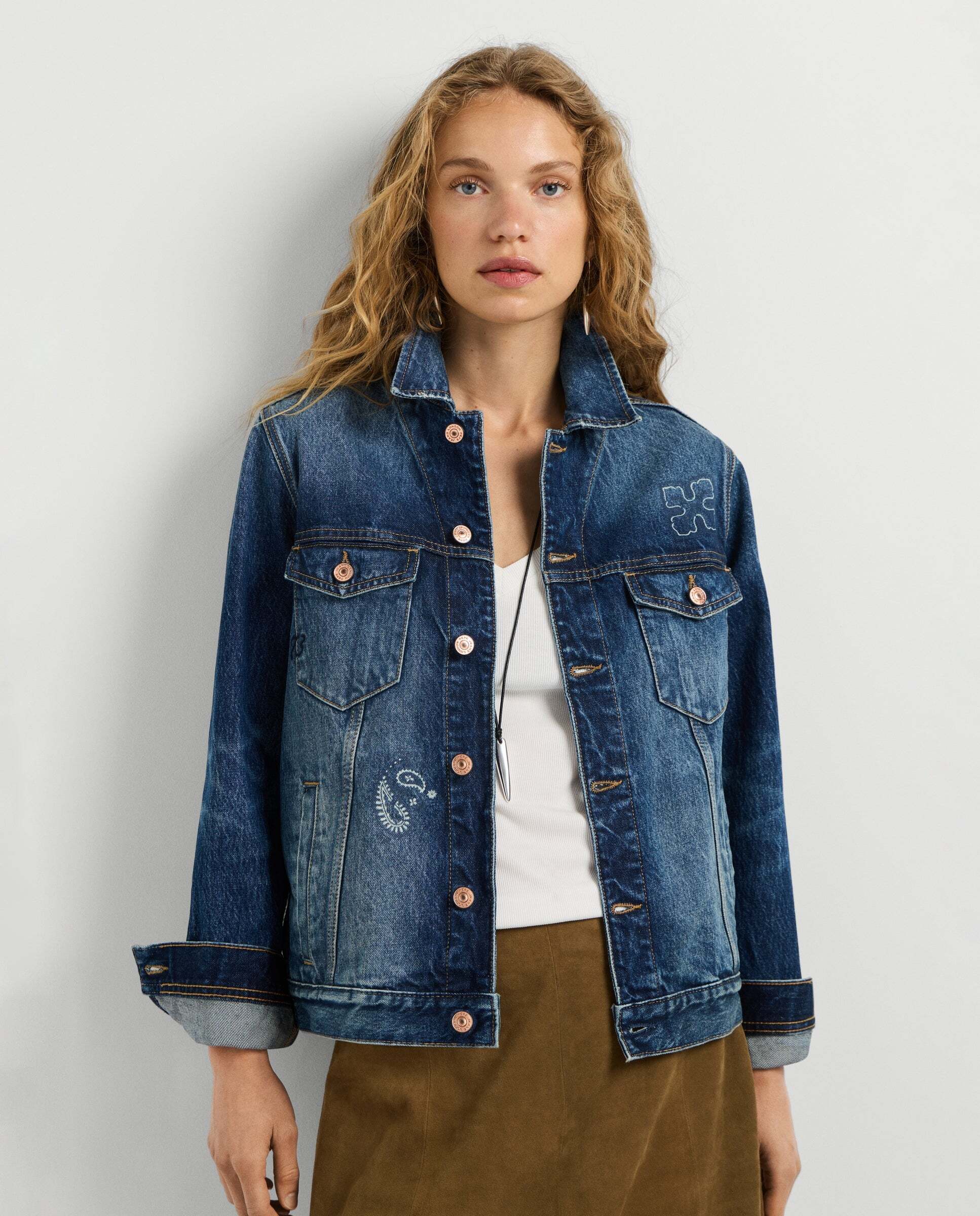 Cazadora de mujer denim fit relaxed - Pepe Jeans - Azul Azul-1