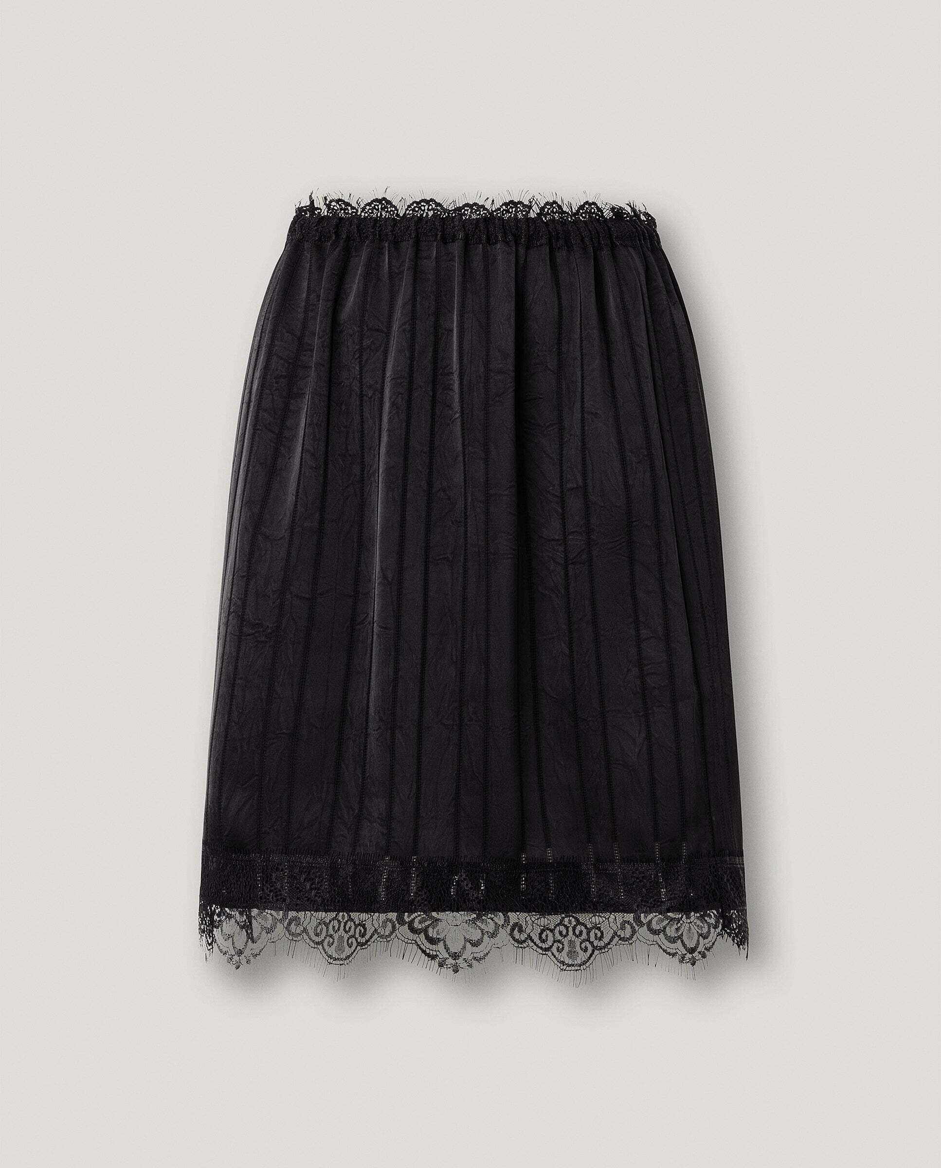 W11 jette skirt - Pepe Jeans - falda de mujer corta en satén - Negro Negro-5