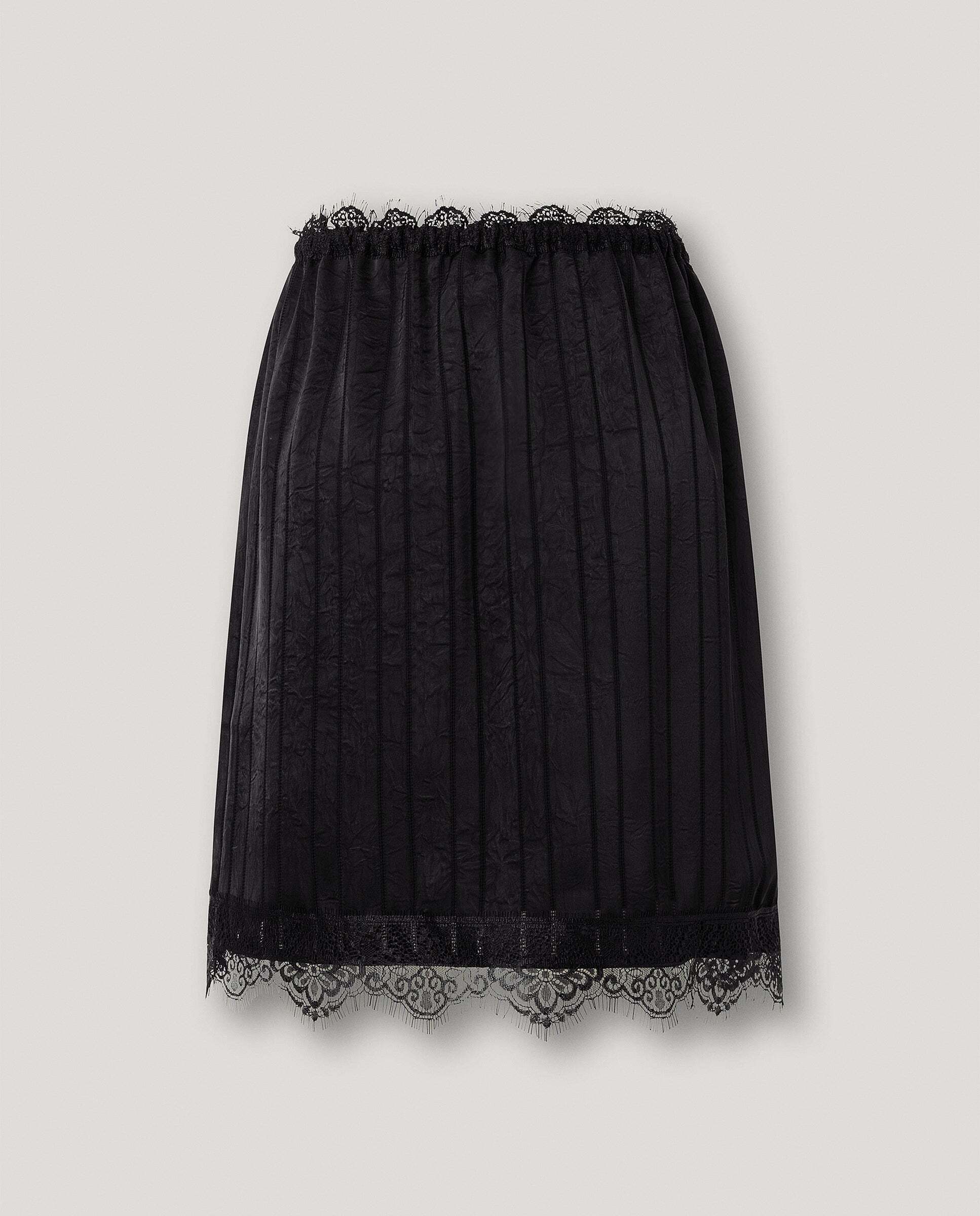 W11 jette skirt - Pepe Jeans - falda de mujer corta en satén - Negro Negro-6