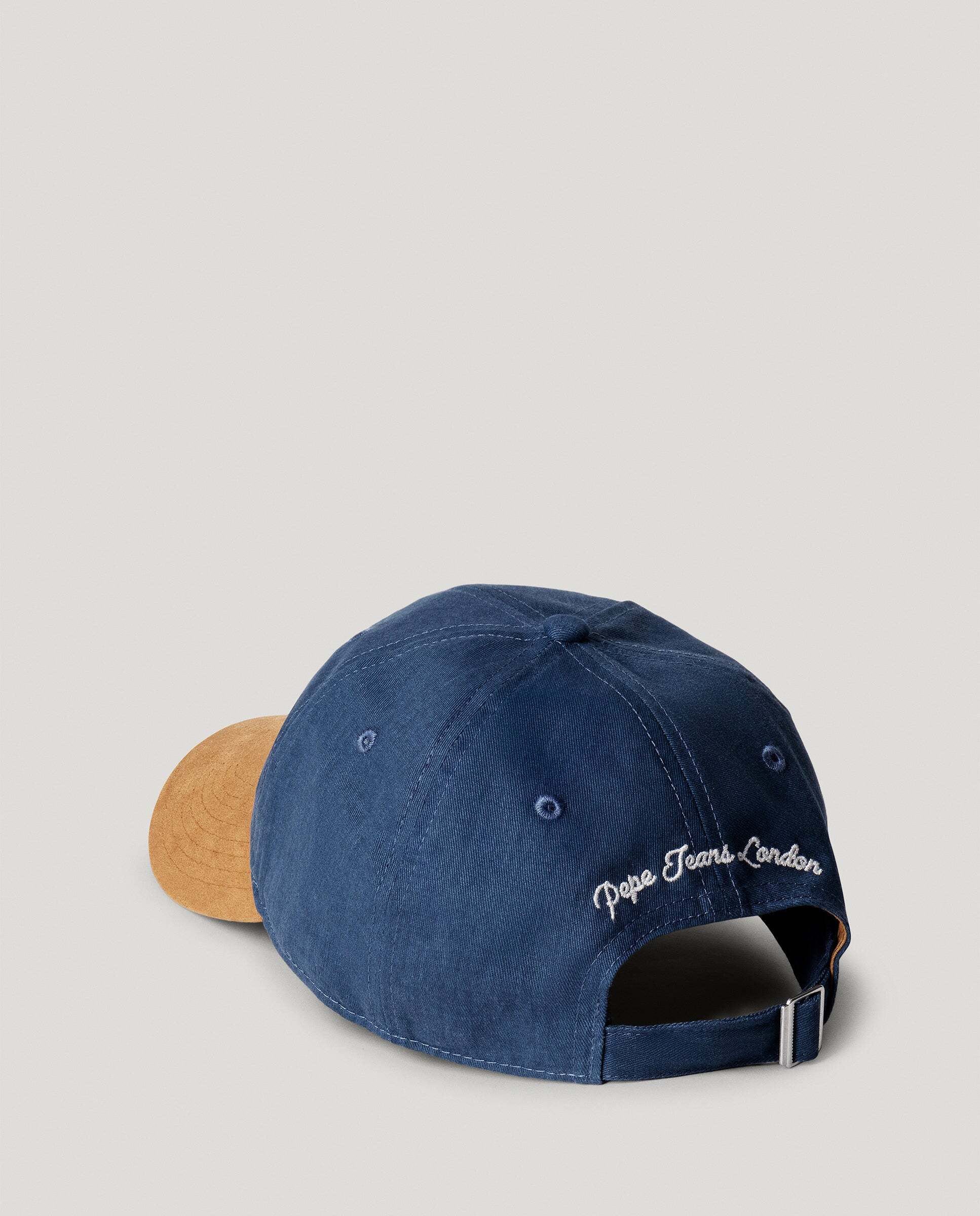 Gorra de hombre de sarga con logo bordado - Pepe Jeans - Azul Azul-3