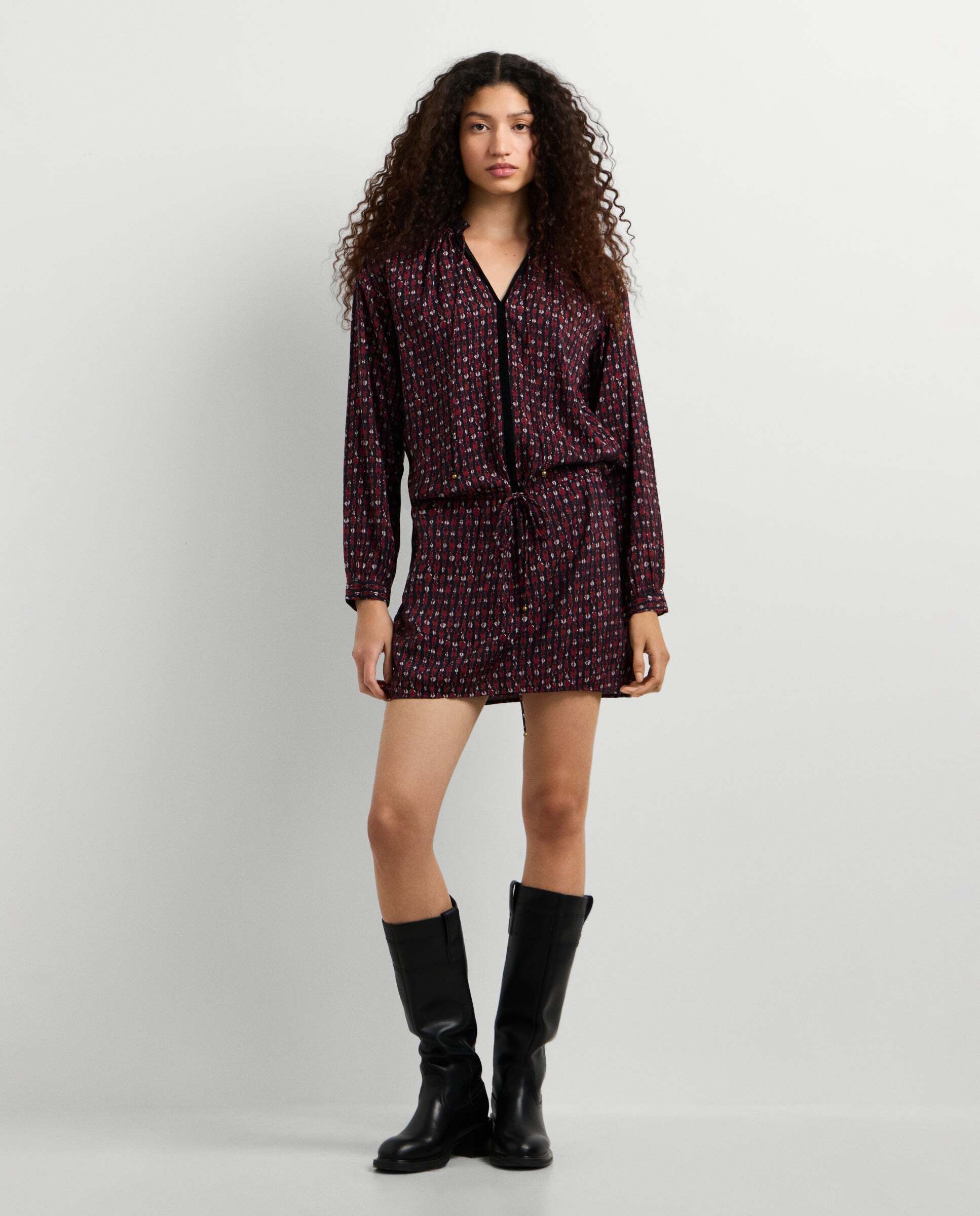 Vestido de mujer corto estampado floral - Pepe Jeans - Rojo Rojo-2