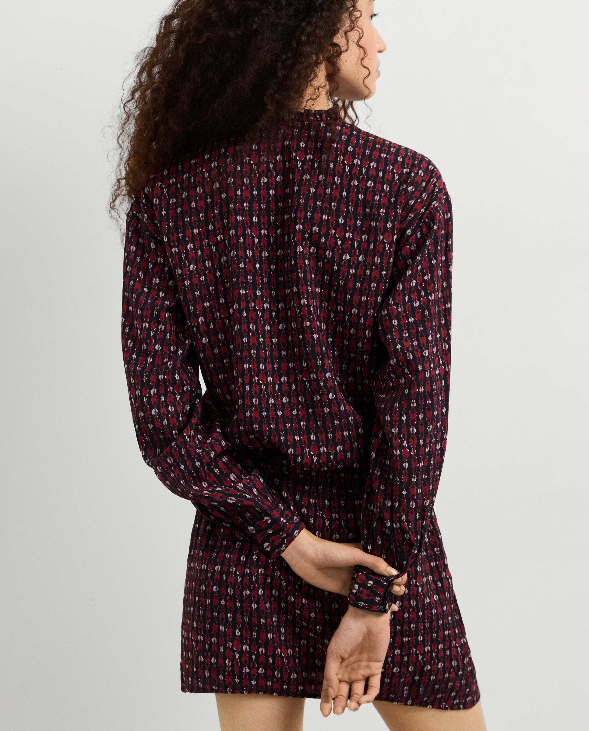 Vestido de mujer corto estampado floral - Pepe Jeans - Rojo Rojo-3
