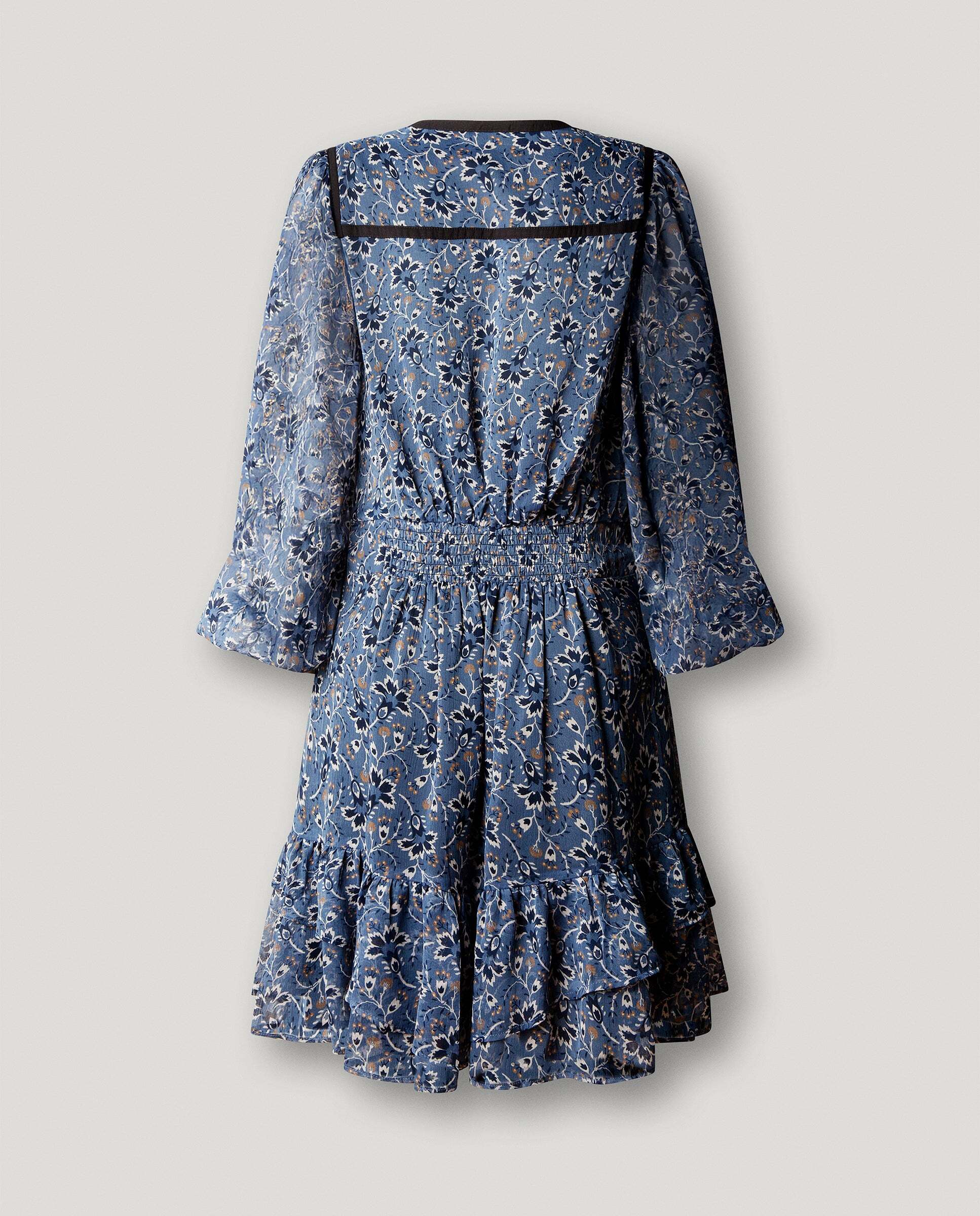 Vestido de mujer corto chifón estampado floral - Pepe Jeans - Azul oscuro Azul oscuro-5