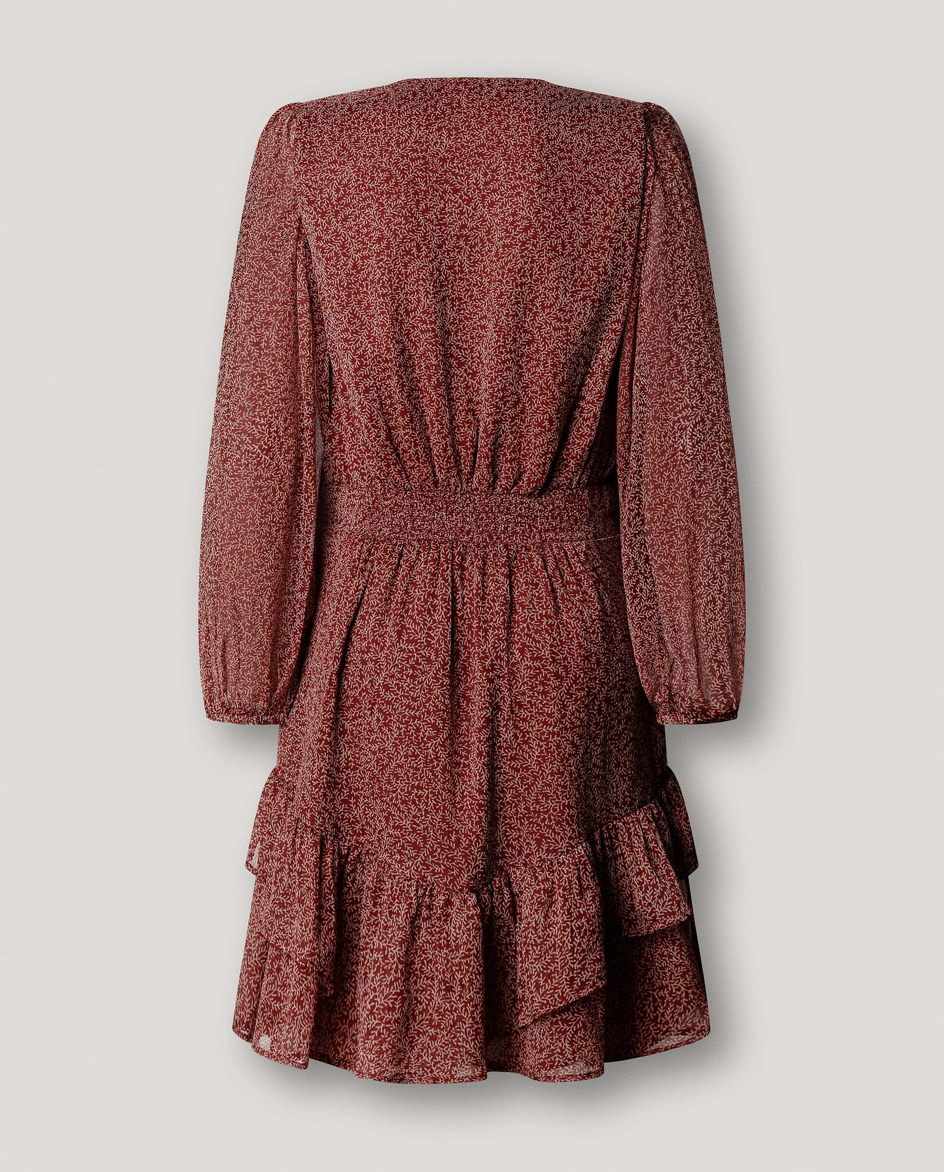 Vestido de mujer corto estampado floral - Pepe Jeans - Rojo Teja Rojo Teja-5