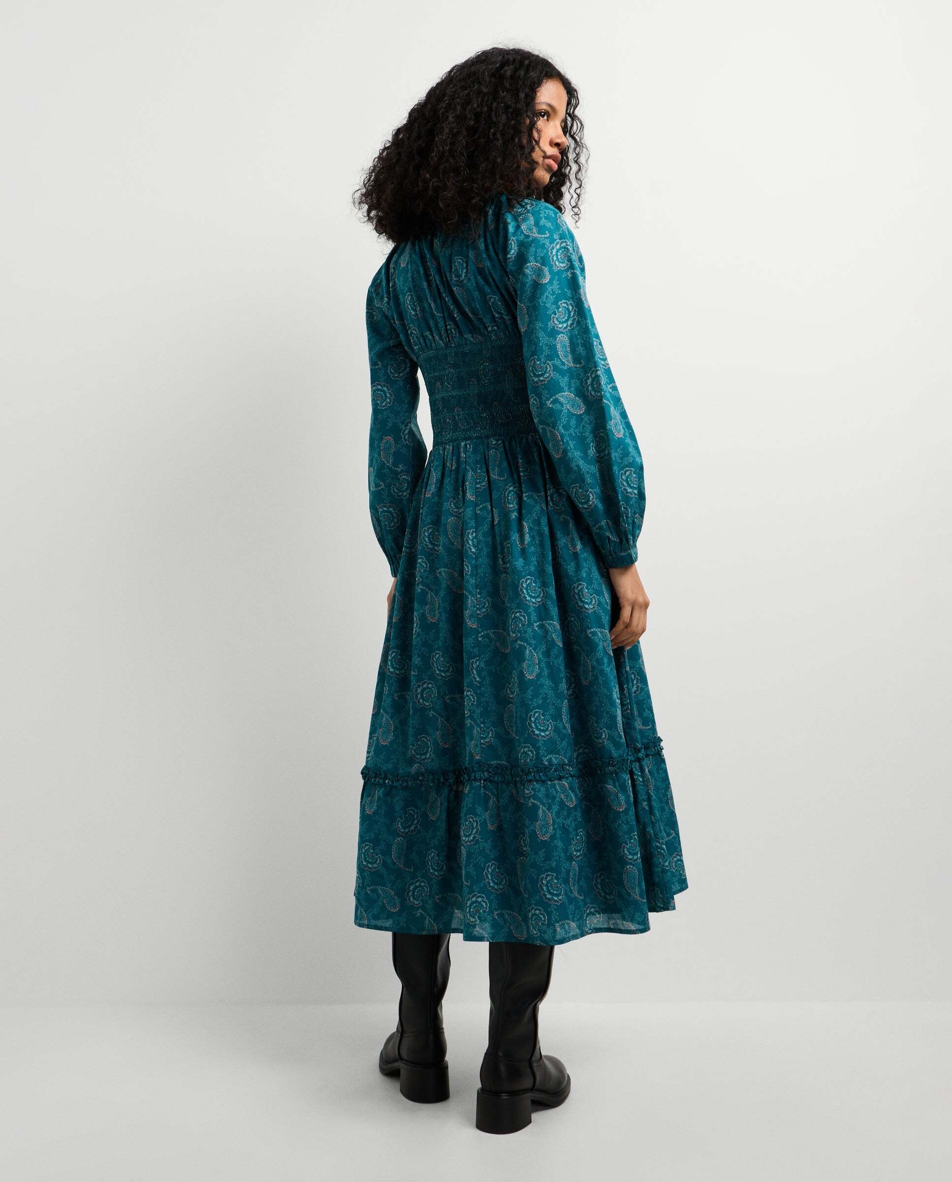 Vestido de mujer midi estampado paisley - Pepe Jeans - Verde Agua Verde Agua-3