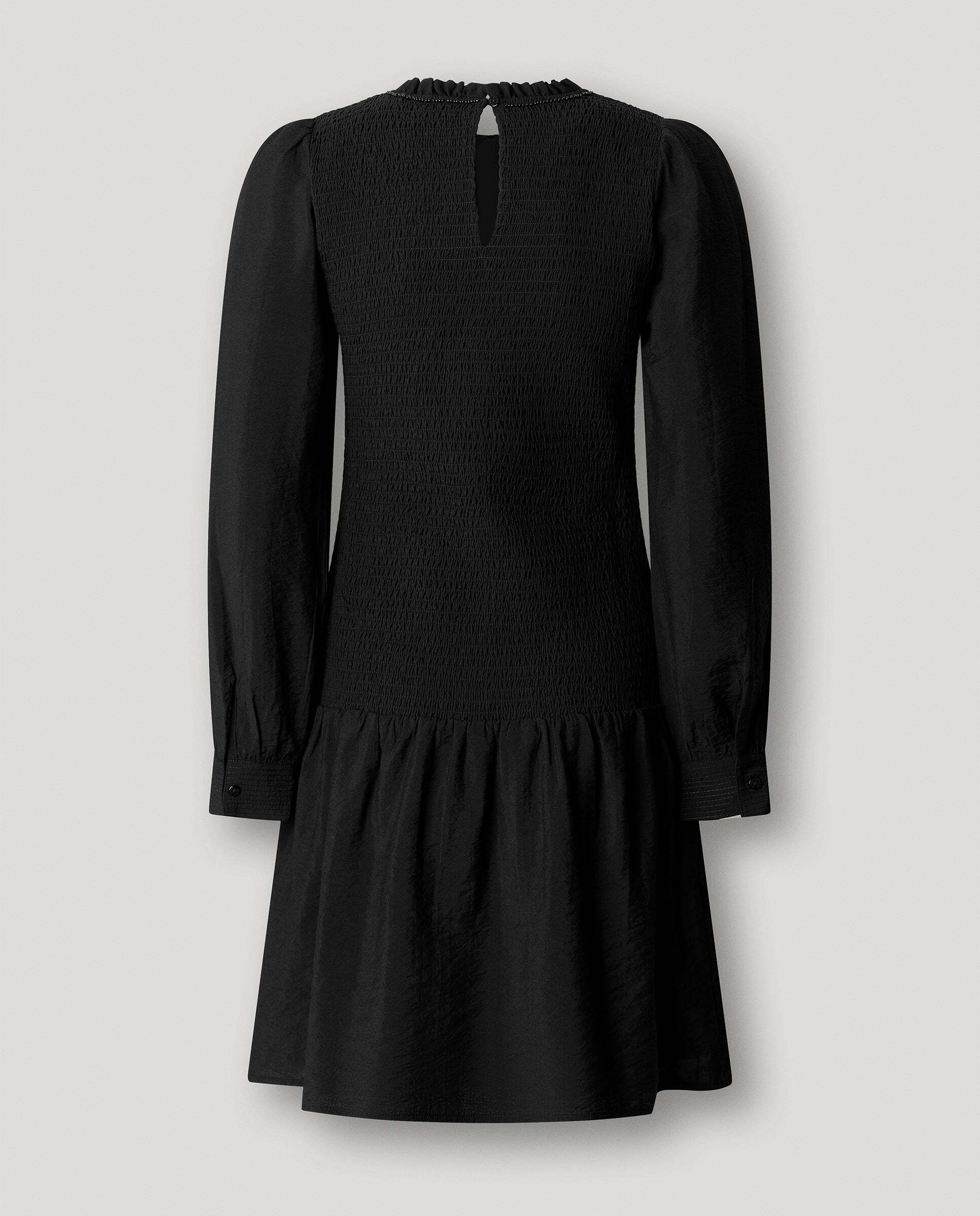 Vestido de mujer corto detalles fruncidos - Pepe Jeans - Negro Negro-5