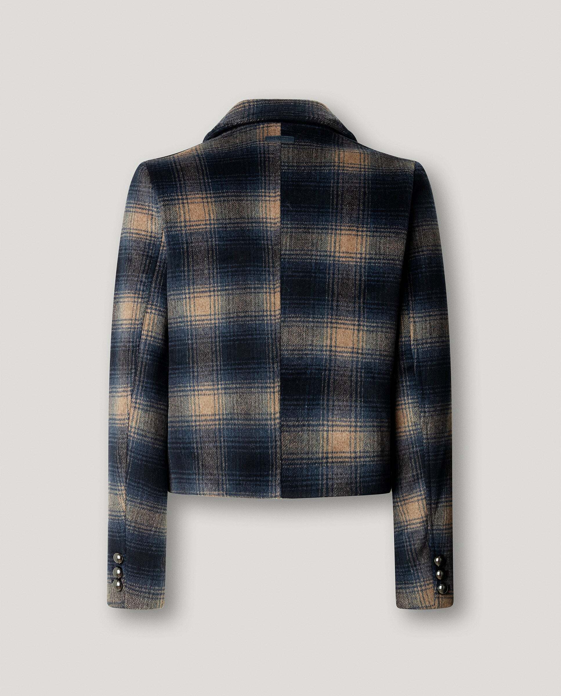 Chaqueta de mujer tipo americana de cuadros - Pepe Jeans - Azul oscuro Azul oscuro-5