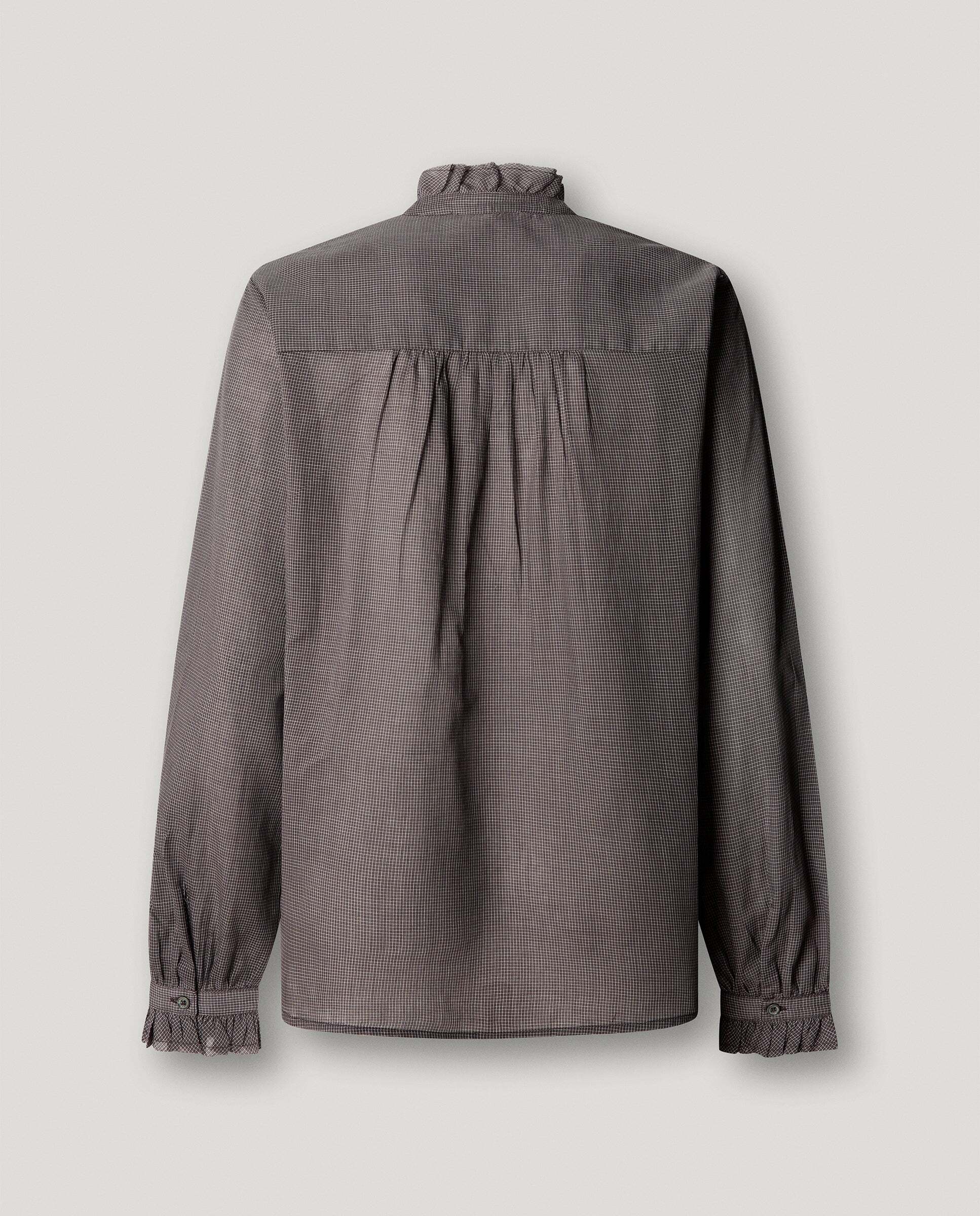 Imagen 5 de Blusa de mujer de cuadros cuello mao - Pepe Jeans - Marrón Marrón