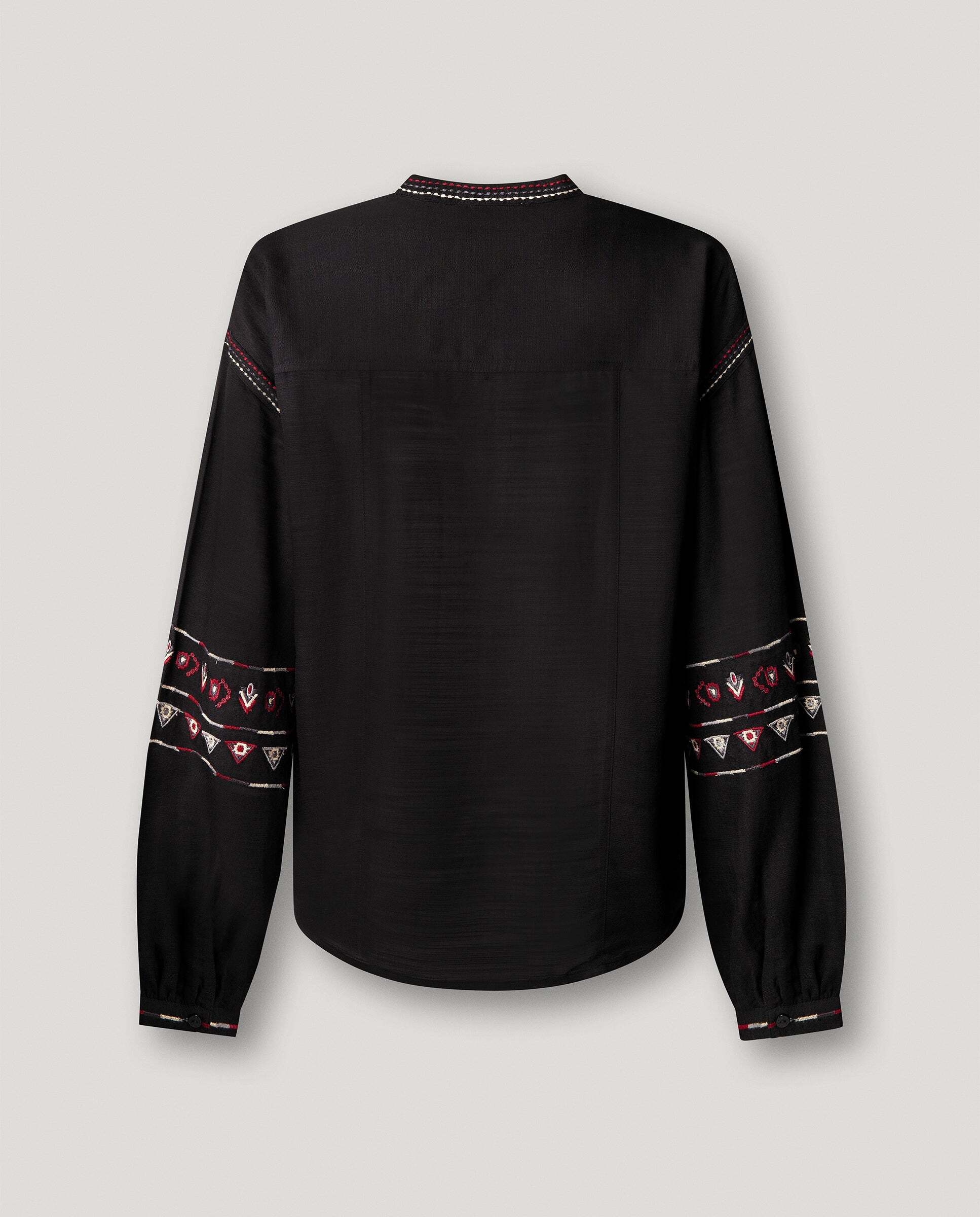 Imagen 5 de Blusa de mujer fluida bordados étnicos - Pepe Jeans - Negro Negro