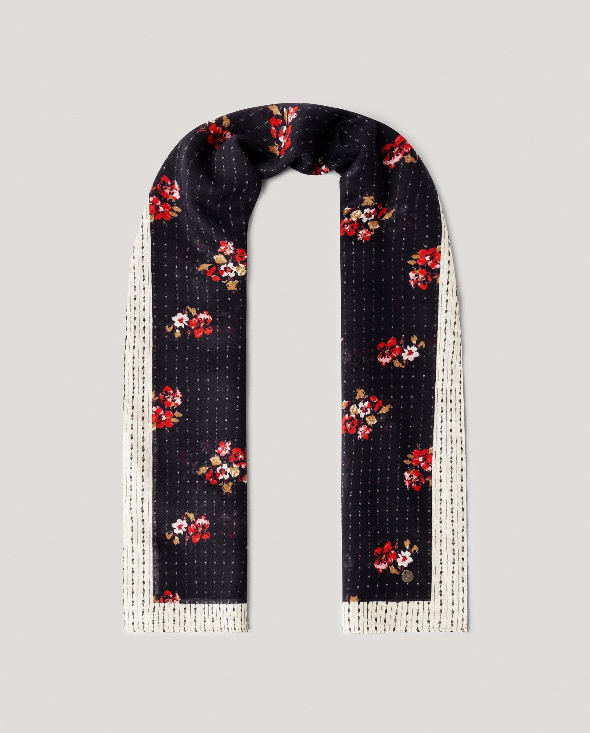 Pañuelo de mujer estampado floral - Pepe Jeans - Negro Negro-2