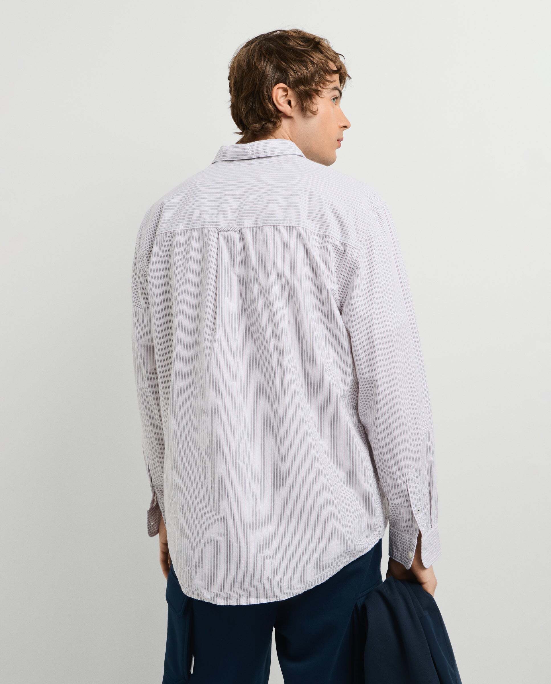 Camisa de hombre popelín rayas fit casual - Pepe Jeans - Azul Azul-3