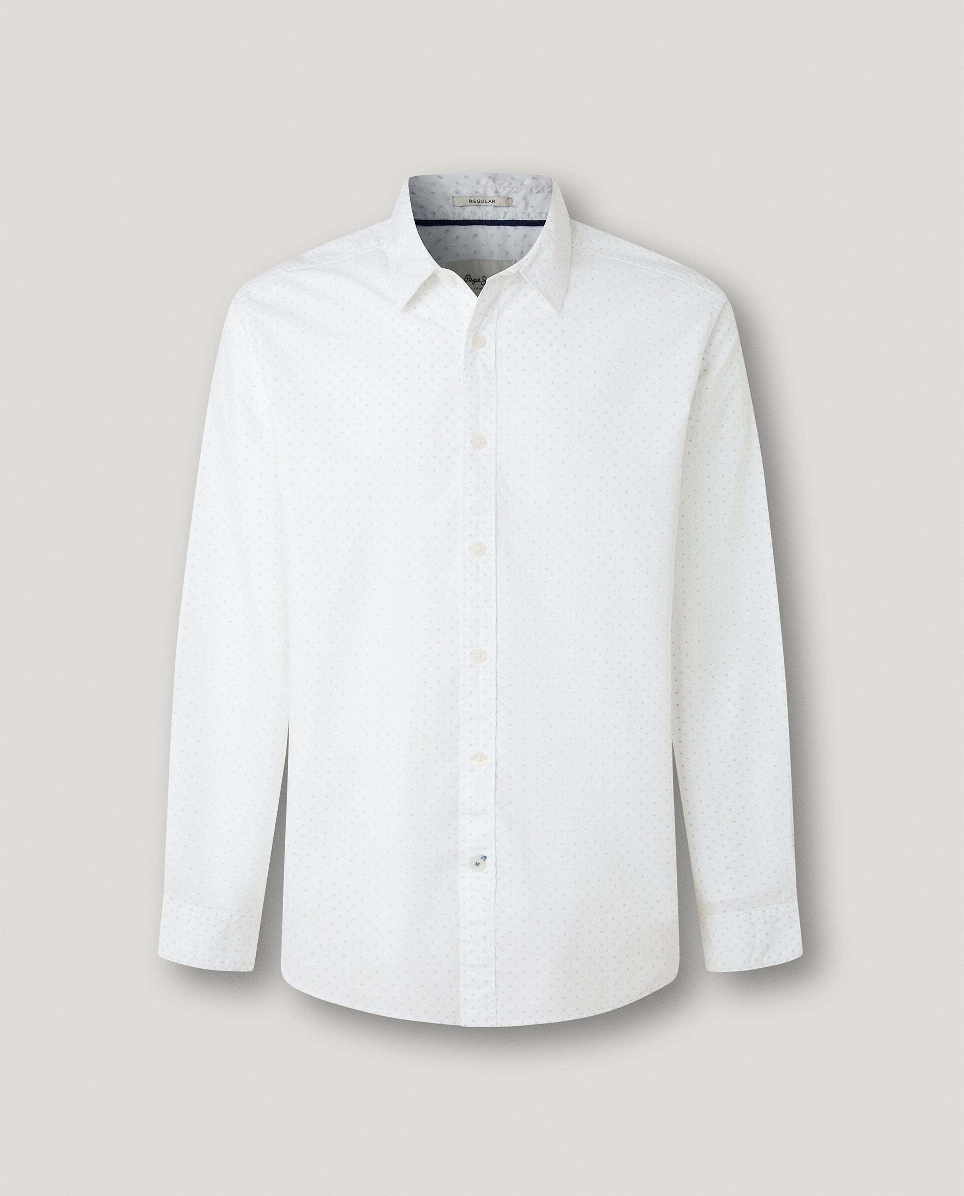 Camisa de hombre popelín estampada fit regular - Pepe Jeans - Blanco Blanco-6
