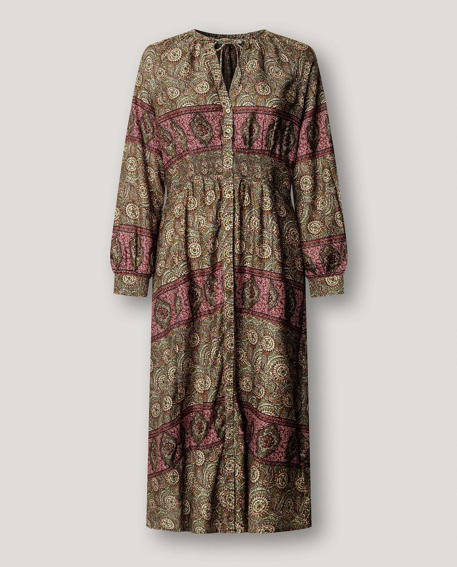 Vestido de mujer midi estampado ornamental - Pepe Jeans - Verde Verde-6