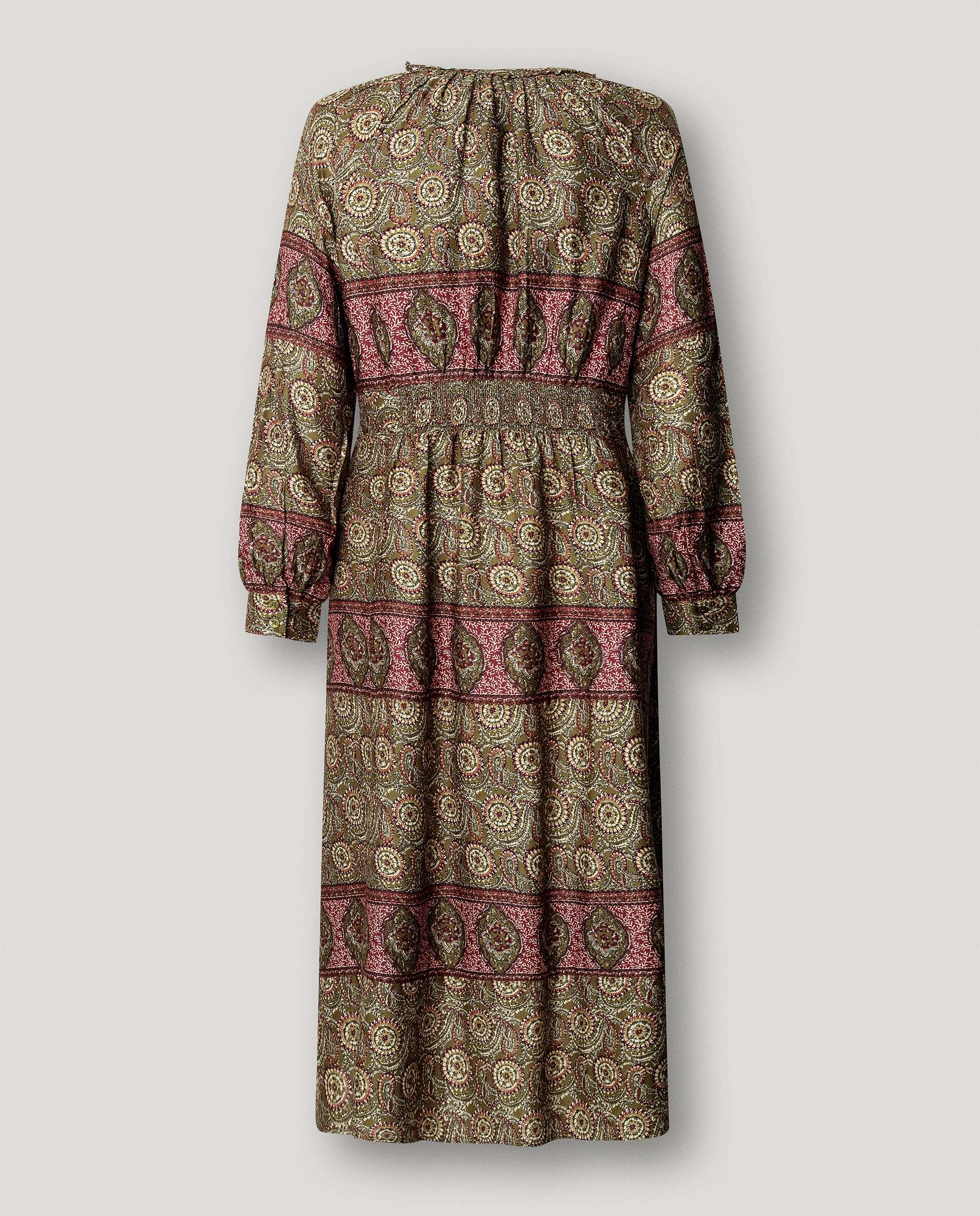 Vestido de mujer midi estampado ornamental - Pepe Jeans - Verde Verde-5