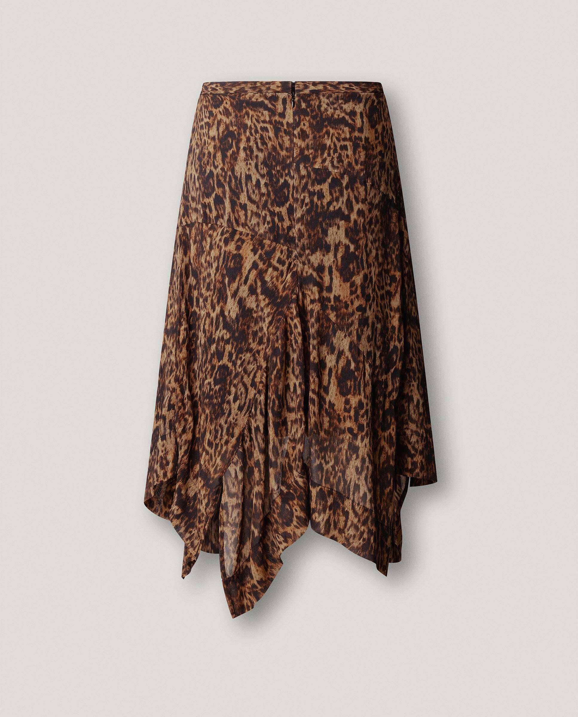 W11 jessa skirt - Pepe Jeans - falda de mujer midi asimètrica animal print - Negro Negro-5