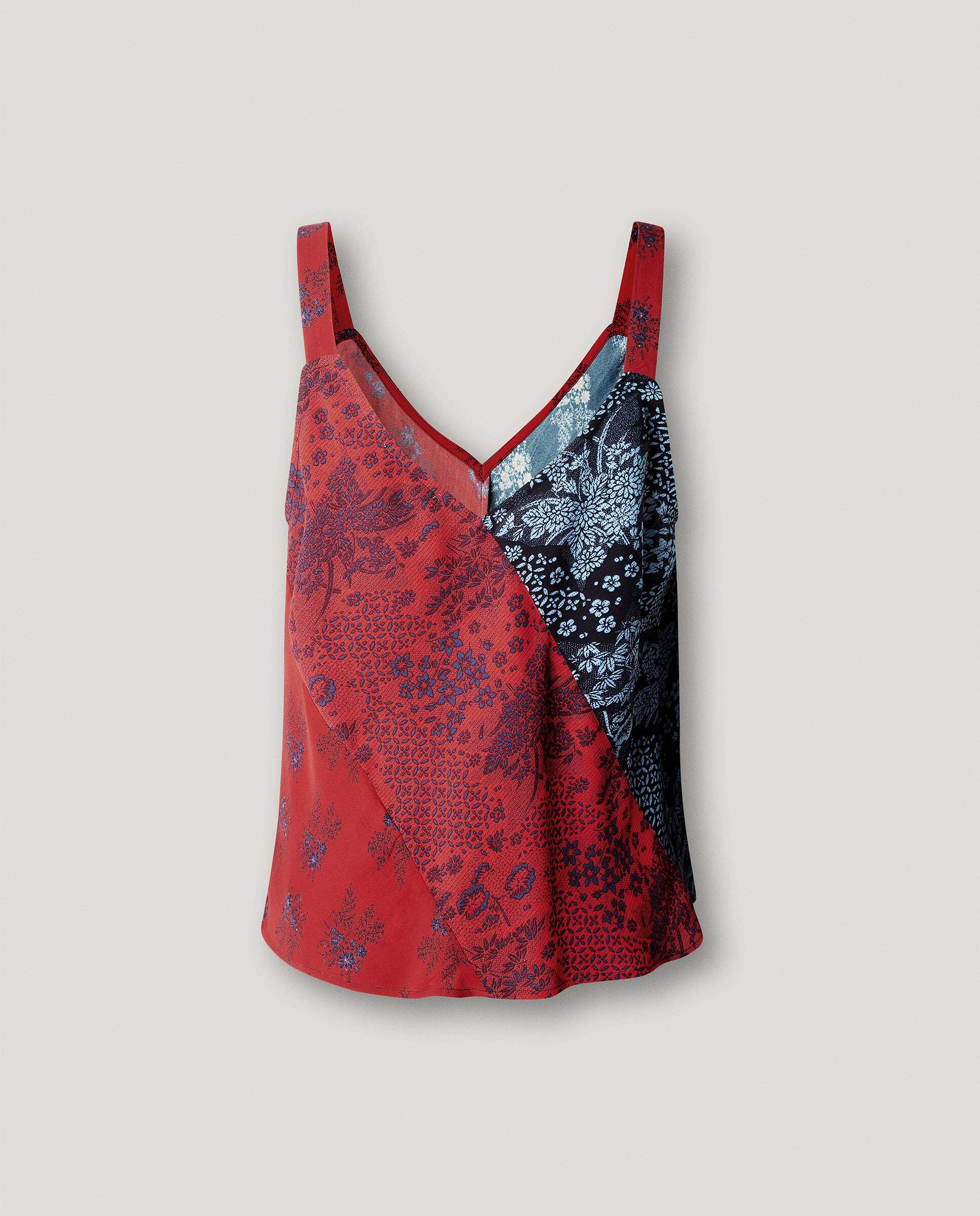 Top de mujer tirantes estampado patchwork - Pepe Jeans - Azul Azul-5
