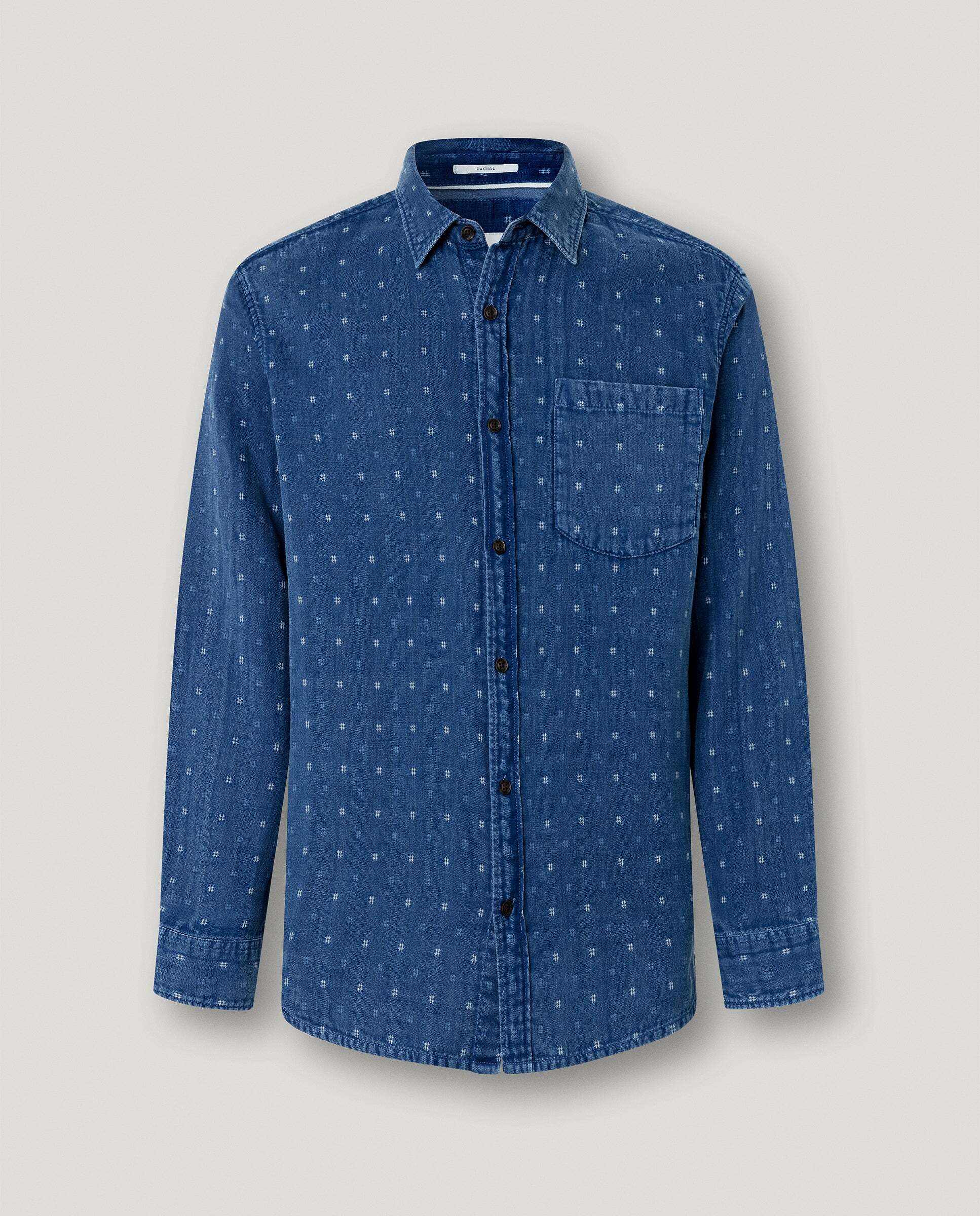 Camisa de hombre estampado geométrico fit regular - Pepe Jeans - Índigo Índigo-6