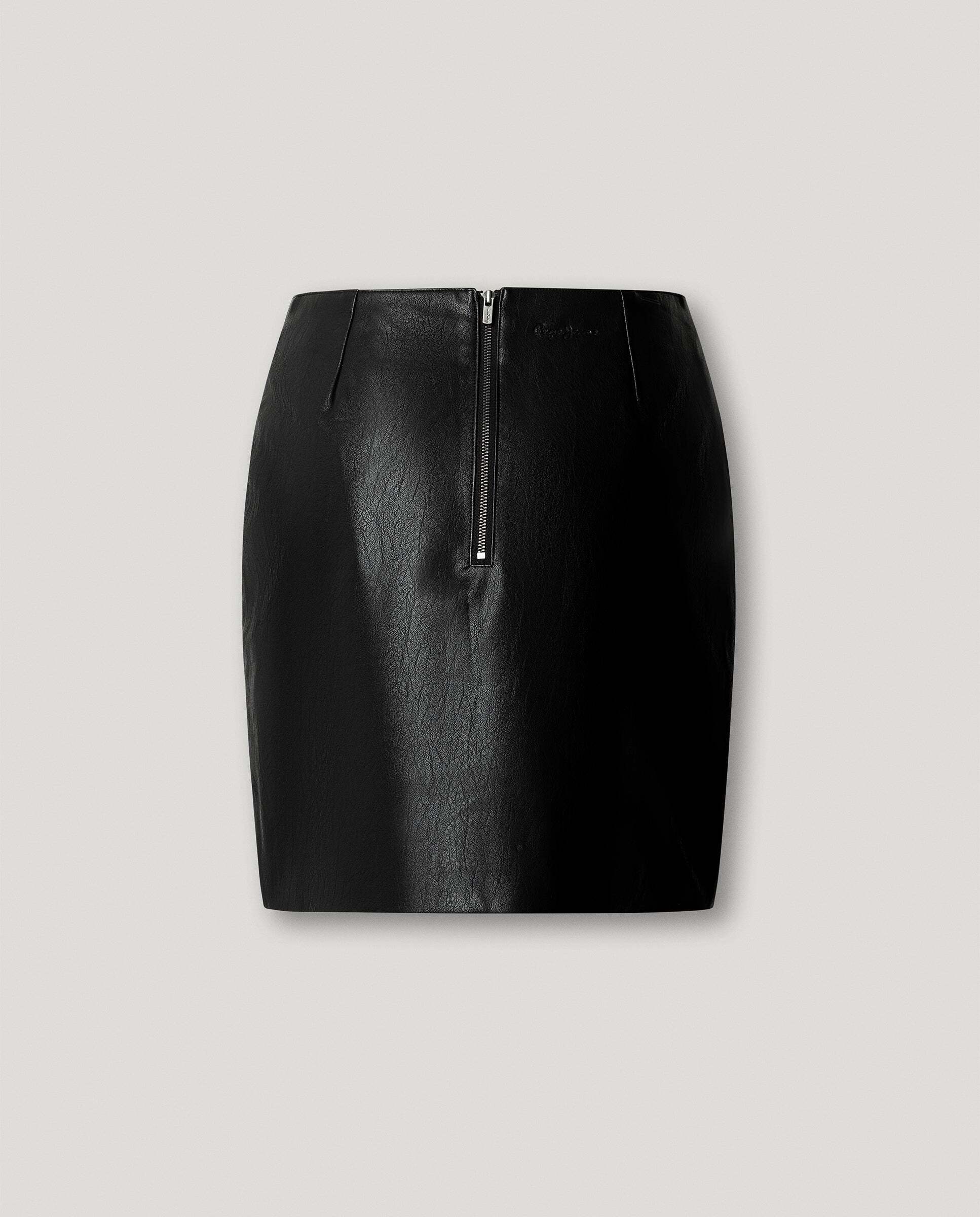 Falda de mujer corta efecto piel - Pepe Jeans - Negro Negro-5