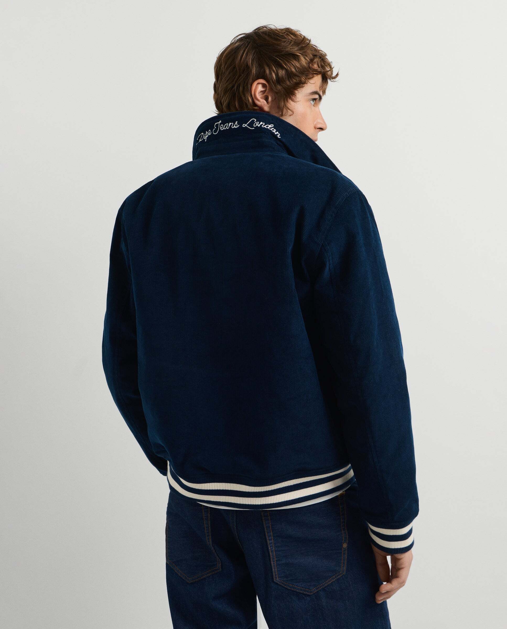 Chaqueta de hombre varsity de pana fit regular - Pepe Jeans - Azul Azul-3