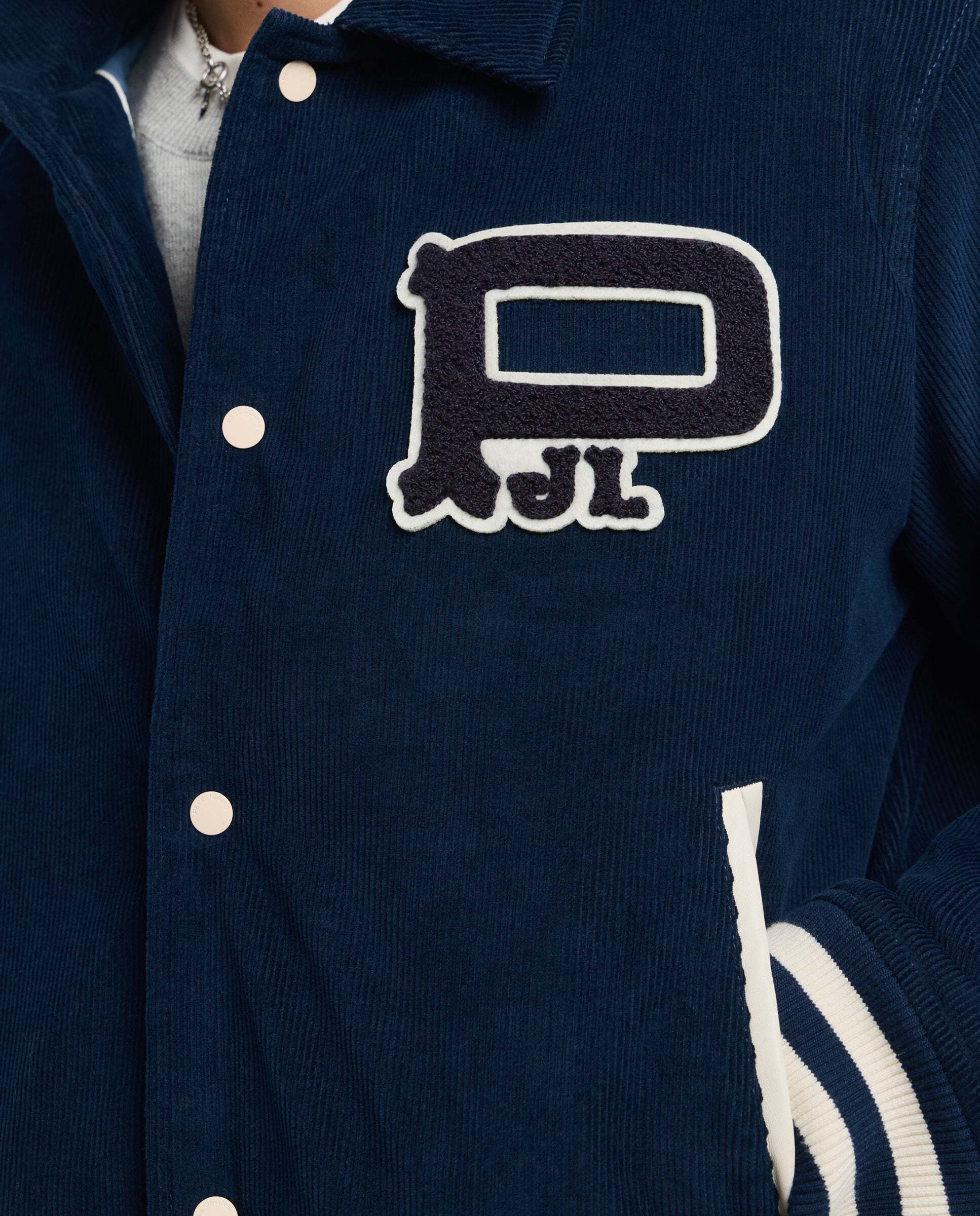 Chaqueta de hombre varsity de pana fit regular - Pepe Jeans - Azul Azul-4